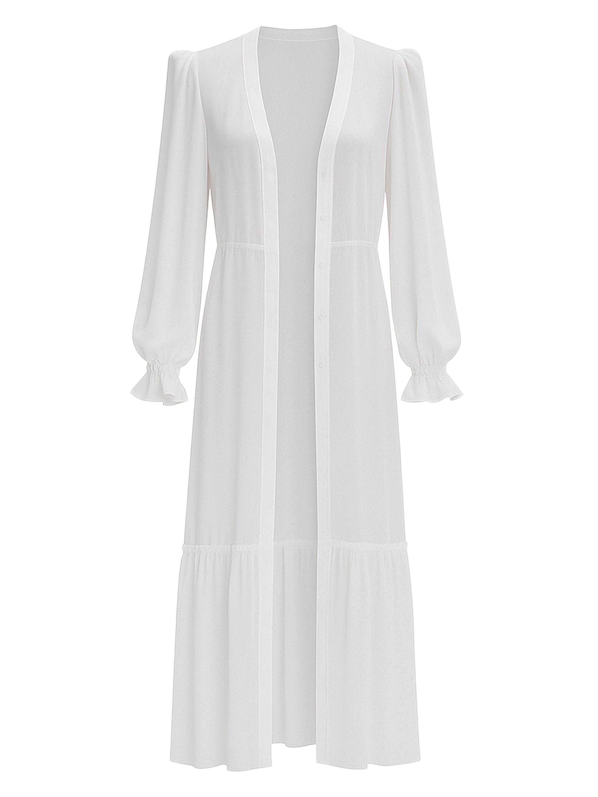 Pitusa Crochet Ruffle-Sleeve Maxi Dress | Saks Fifth Avenue