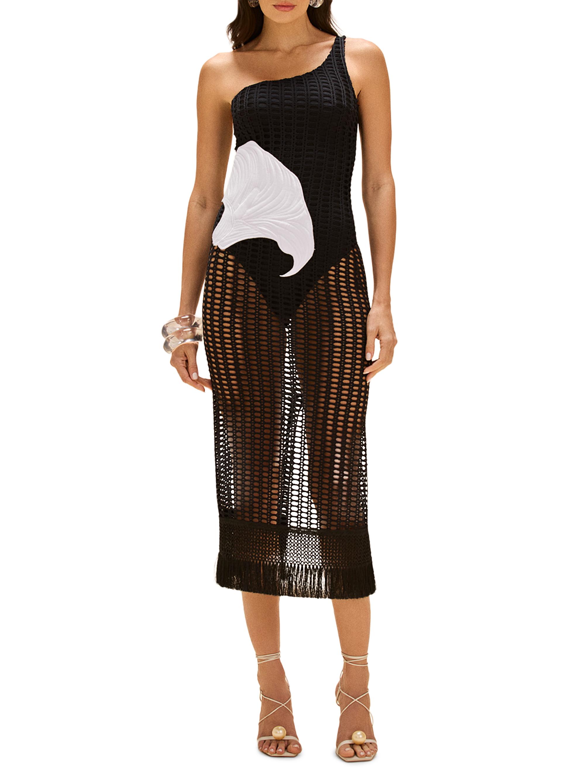 PatBO Selene Mesh Printed Beach Dress | Saks Fifth Avenue