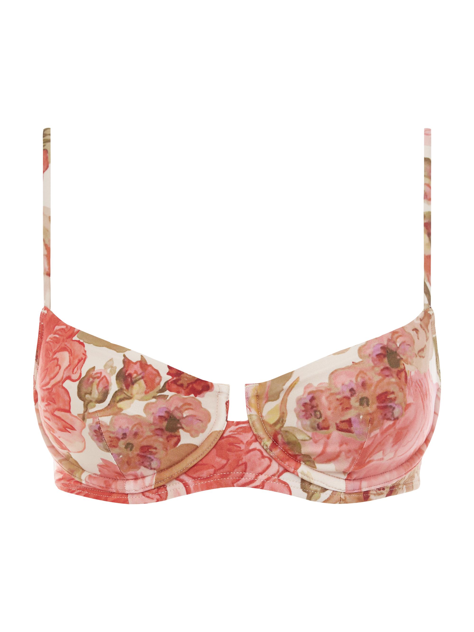 Peony Women's Tapestry Everlasting Floral Balconette Bikini Top - Dahlia | Thumbnail 5