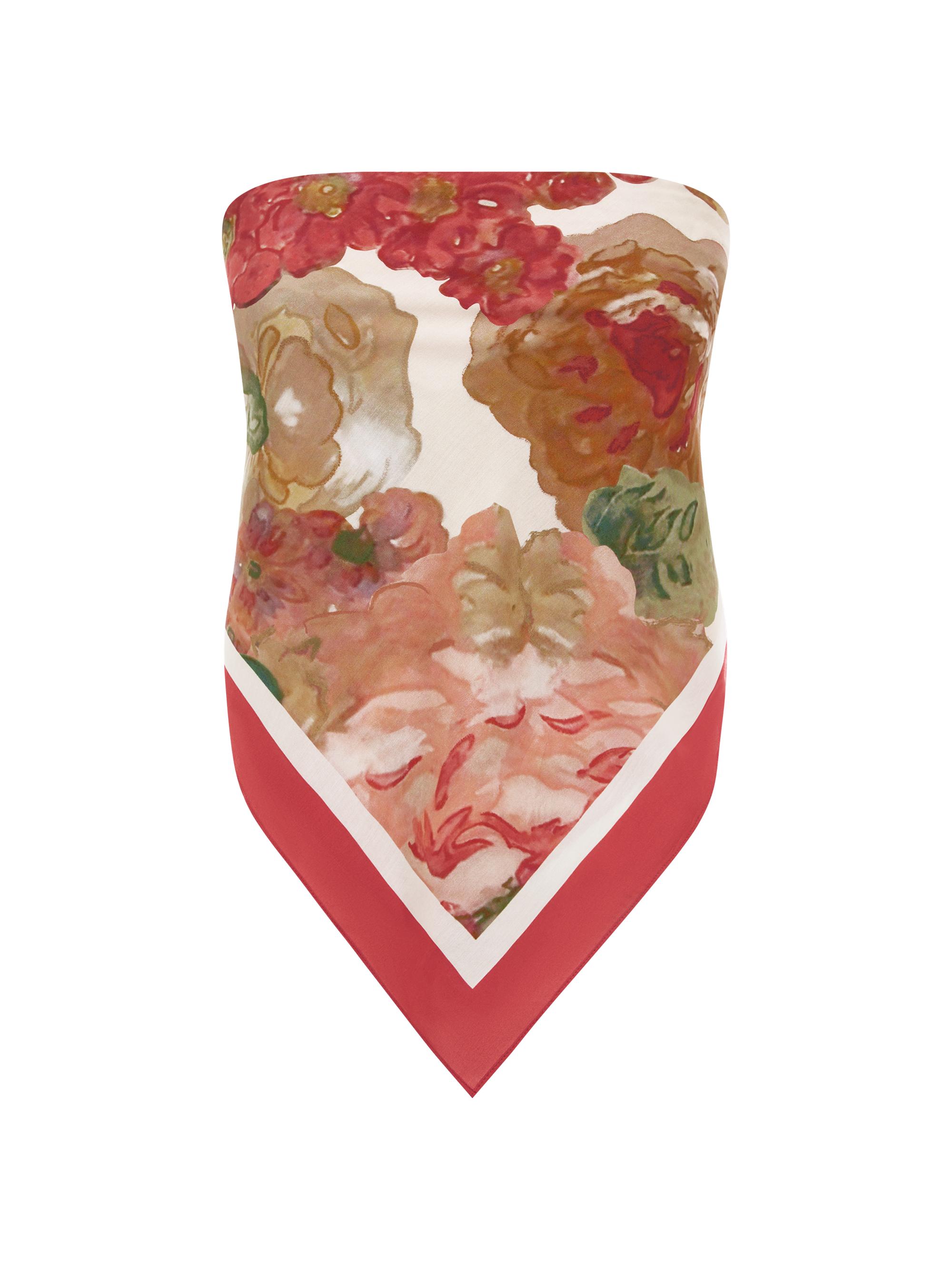 Peony Women's Tapestry Signature Printed Scarf - Dahlia | Thumbnail 5