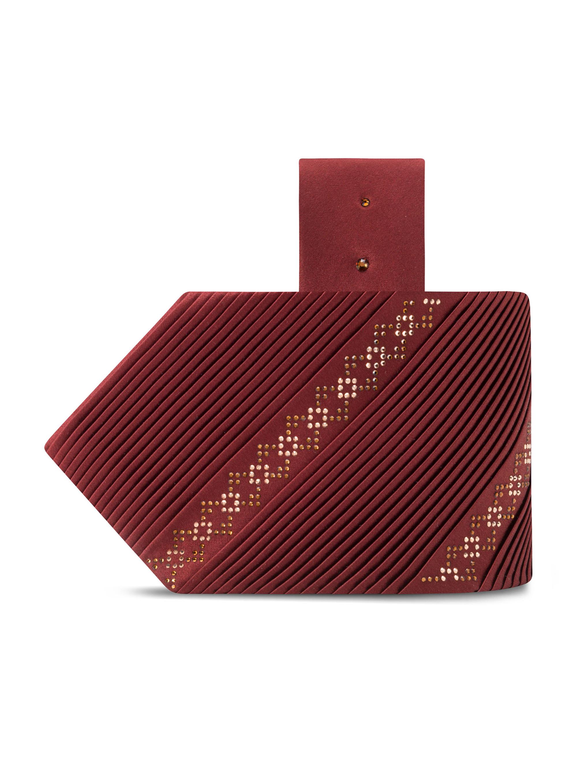 Stefano Ricci Men's Pleated Tie - Dark Red