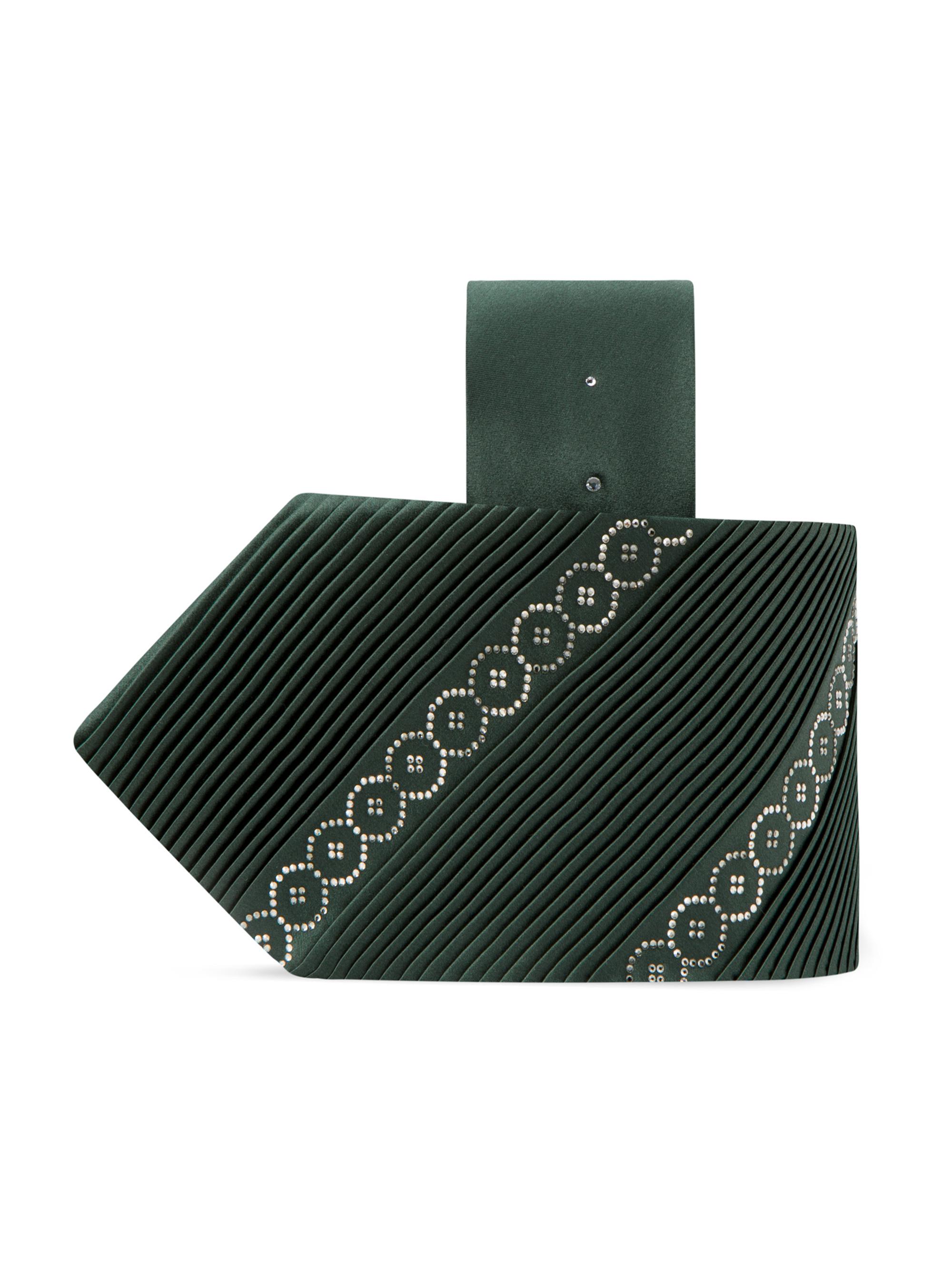 Stefano Ricci Men's Pleated Tie - Dark Green