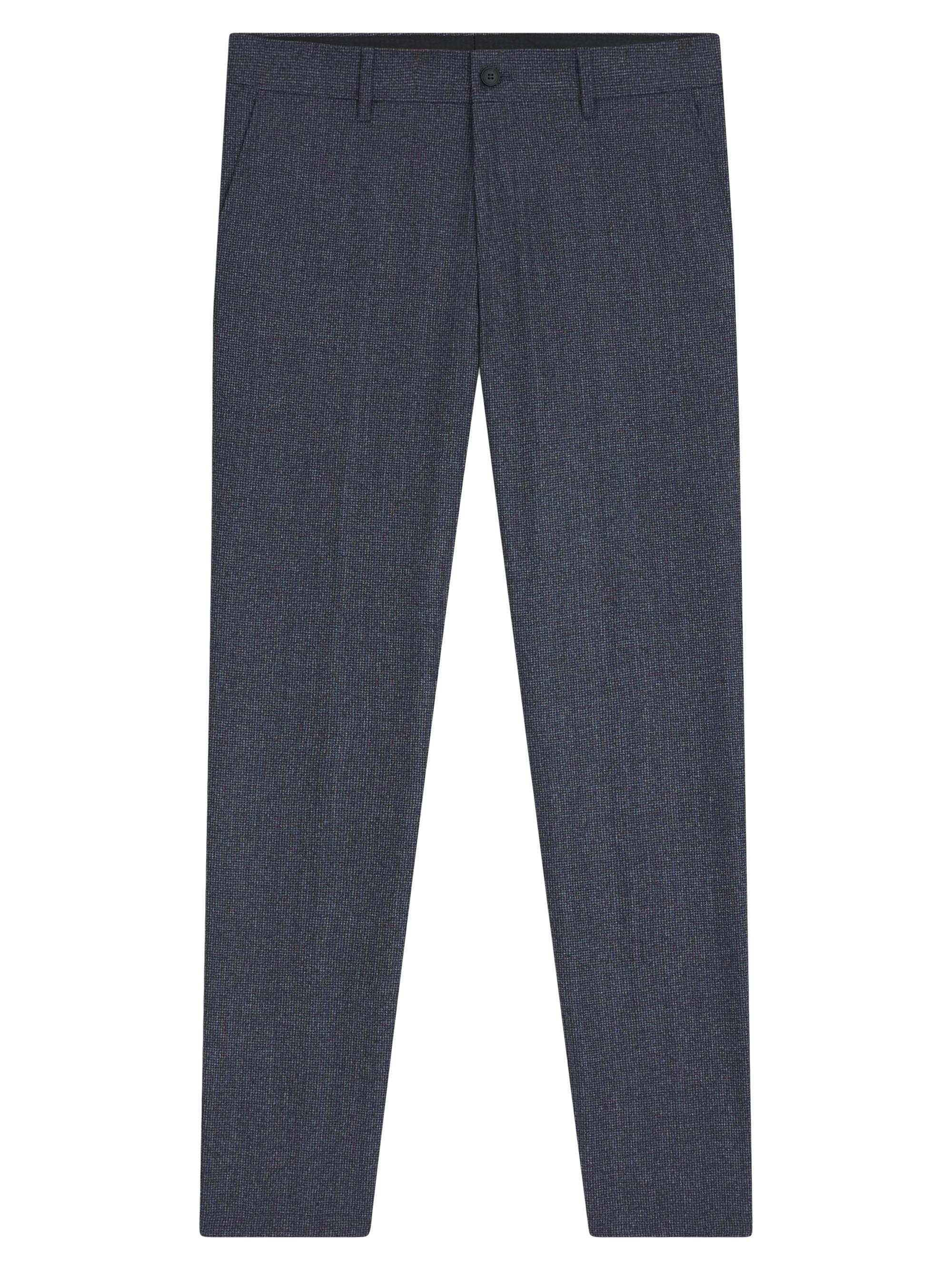 BOSS Men's Slim-Fit Pants in Micro-Patterned Virgin Wool - Grey