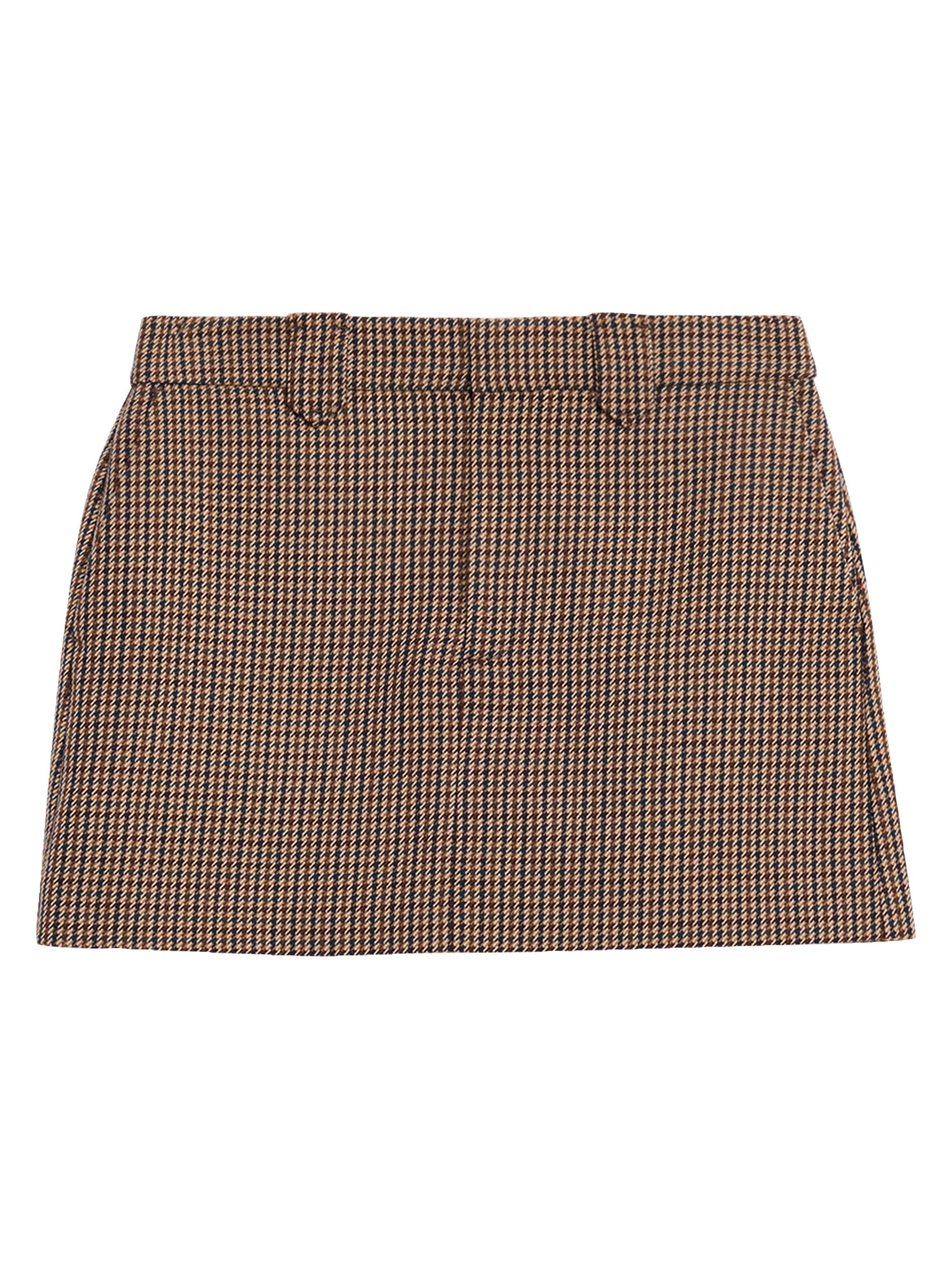 Paige Women's Bobbi Houndstooth Miniskirt - Brown