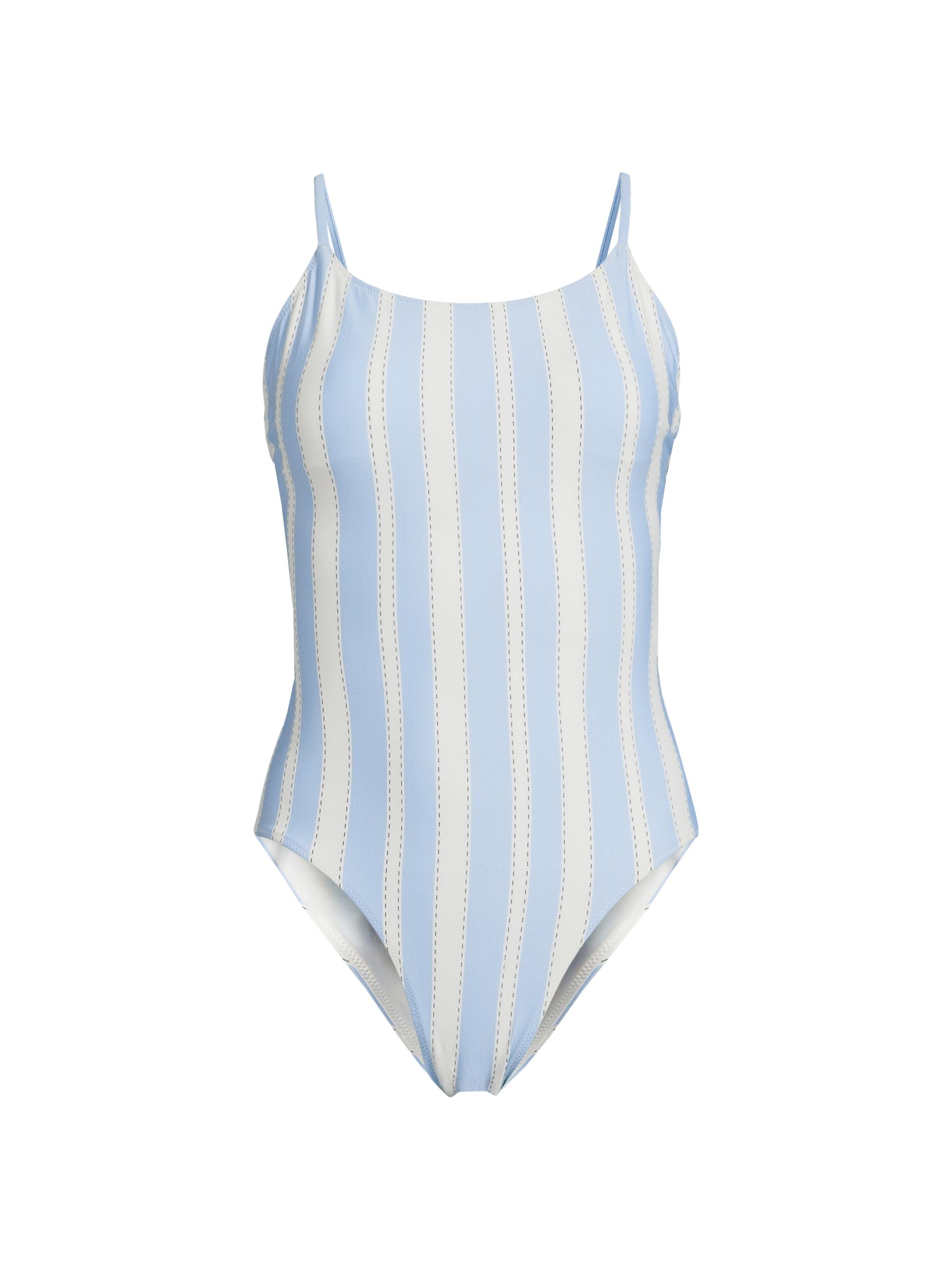 lemlem Women's Elene Striped One-Piece Swimsuit - Debre Sky