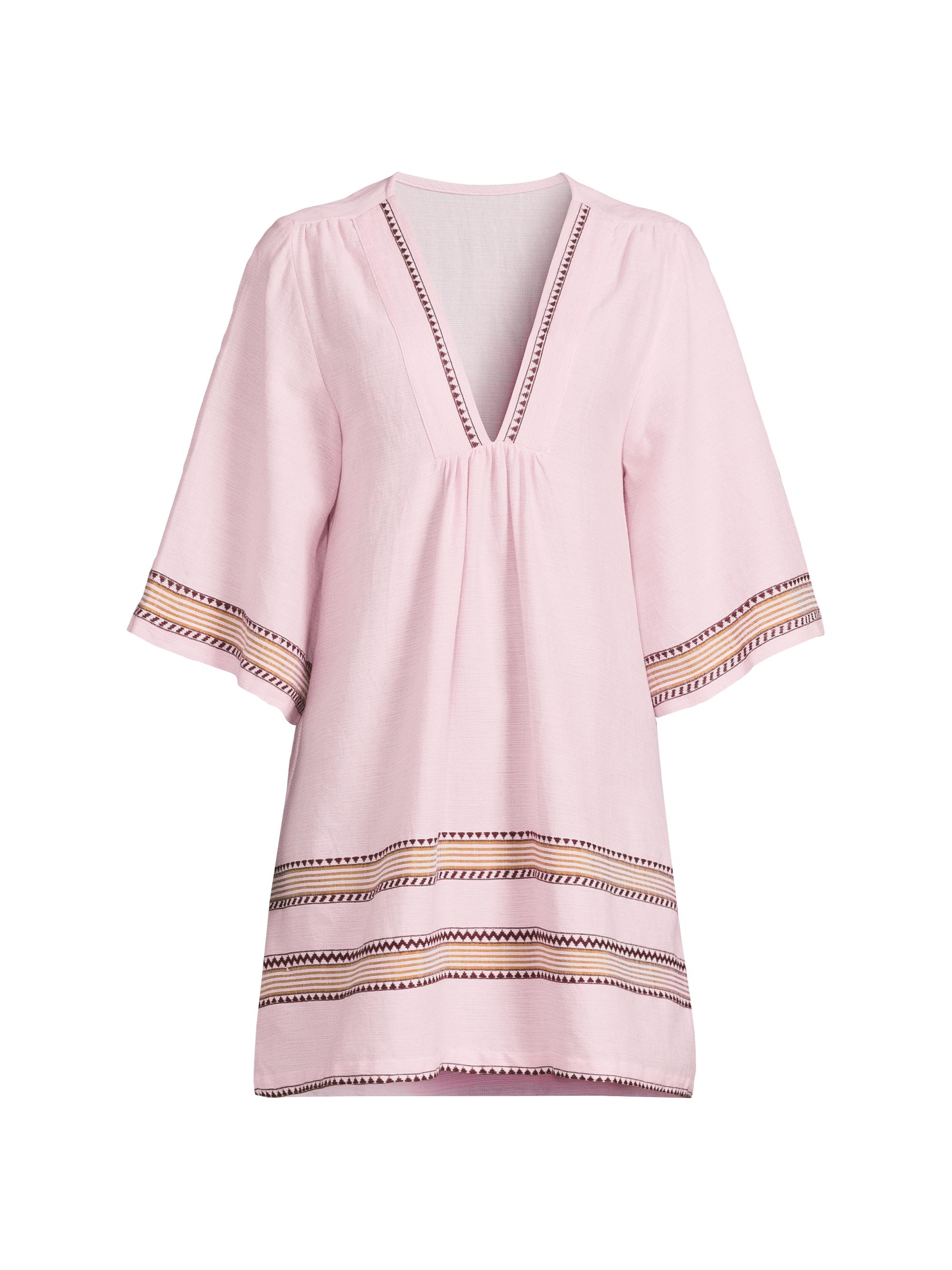 lemlem Women's Belkis V-Neck Cover-Up Caftan - Munit Pink