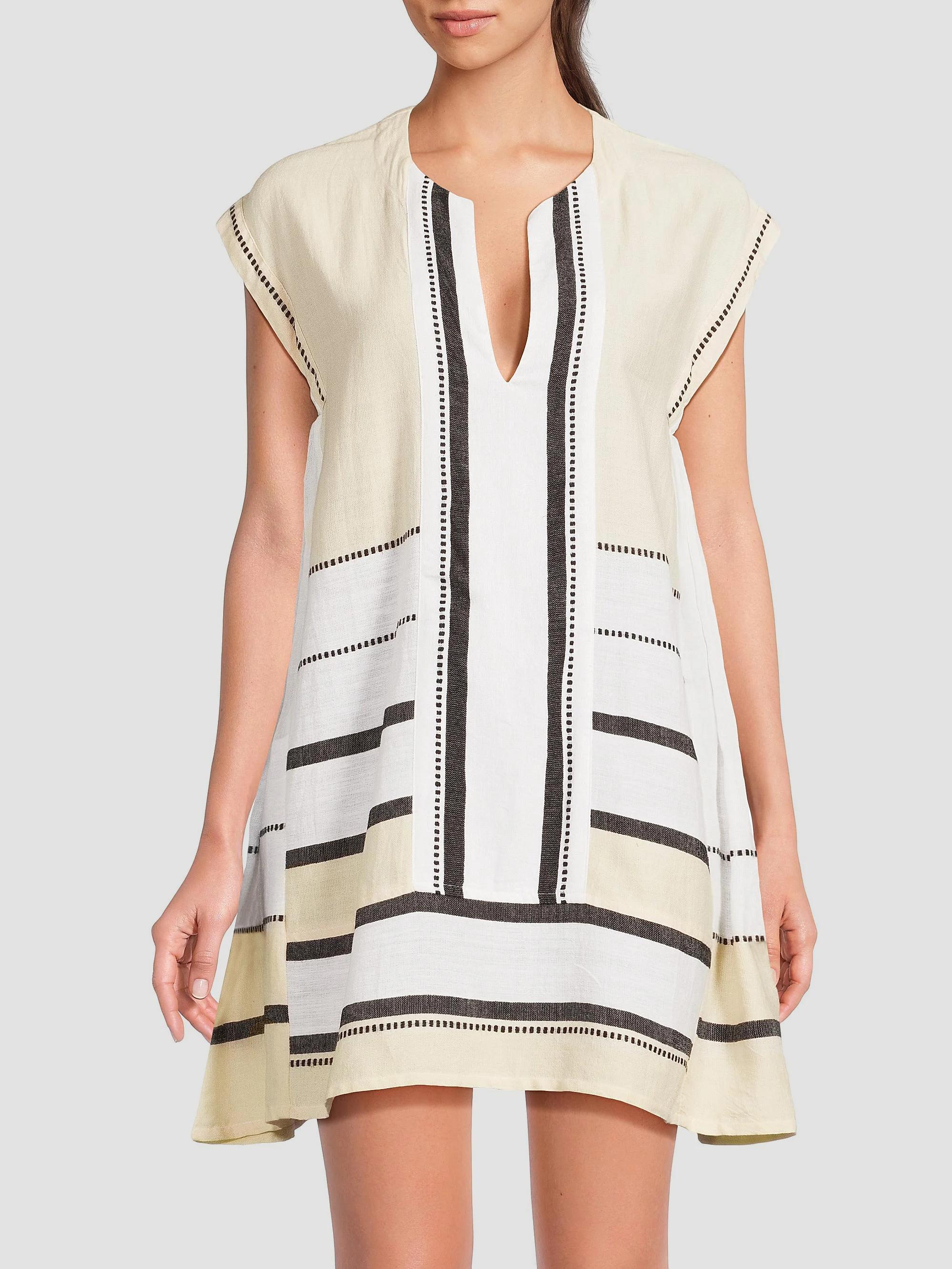 lemlem Elina Woven Jacquard Caftan Minidress | Saks Fifth Avenue