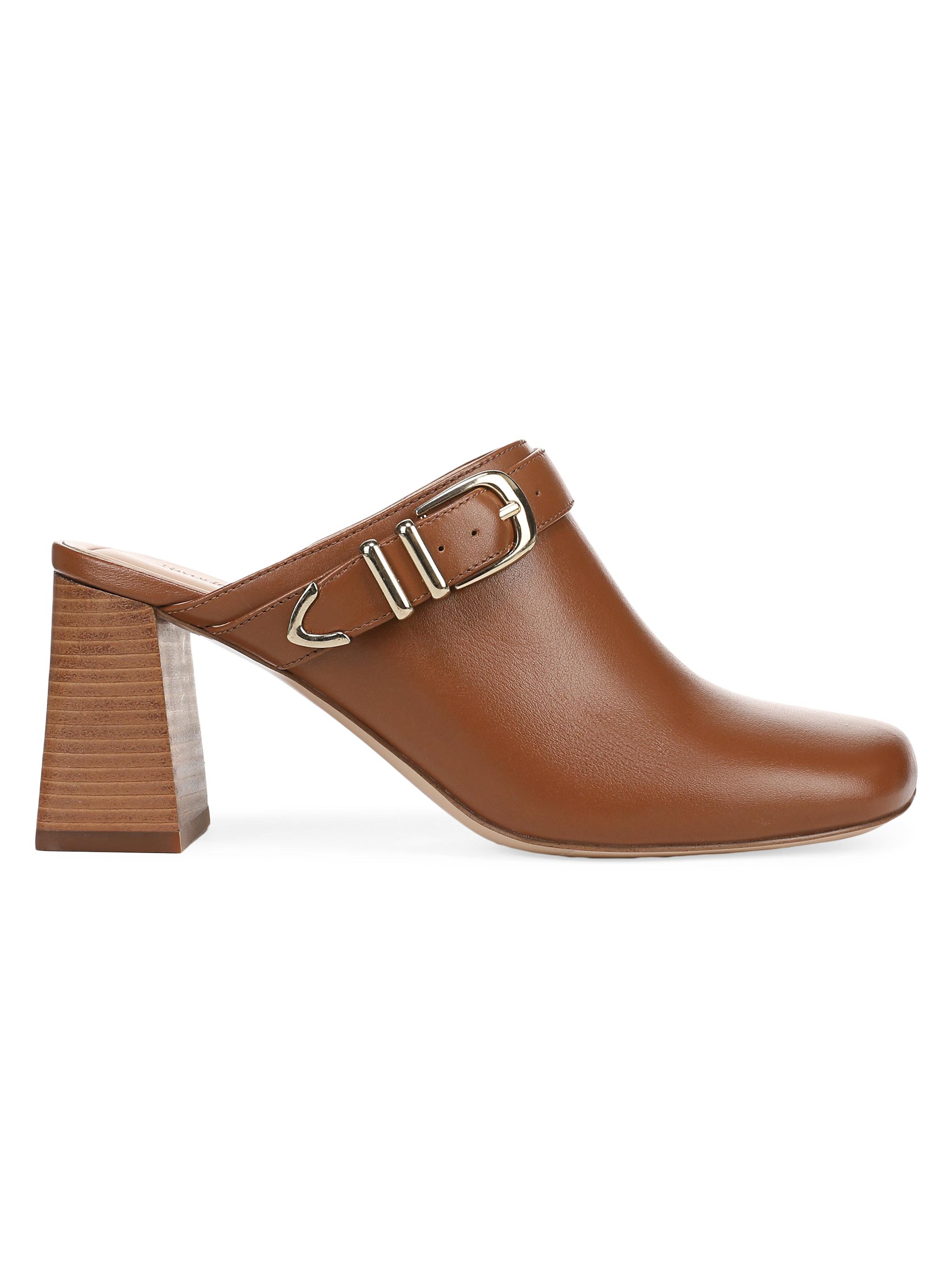 Favorite Daughter Women's Cece 70MM Leather Mules - Brown Sugar