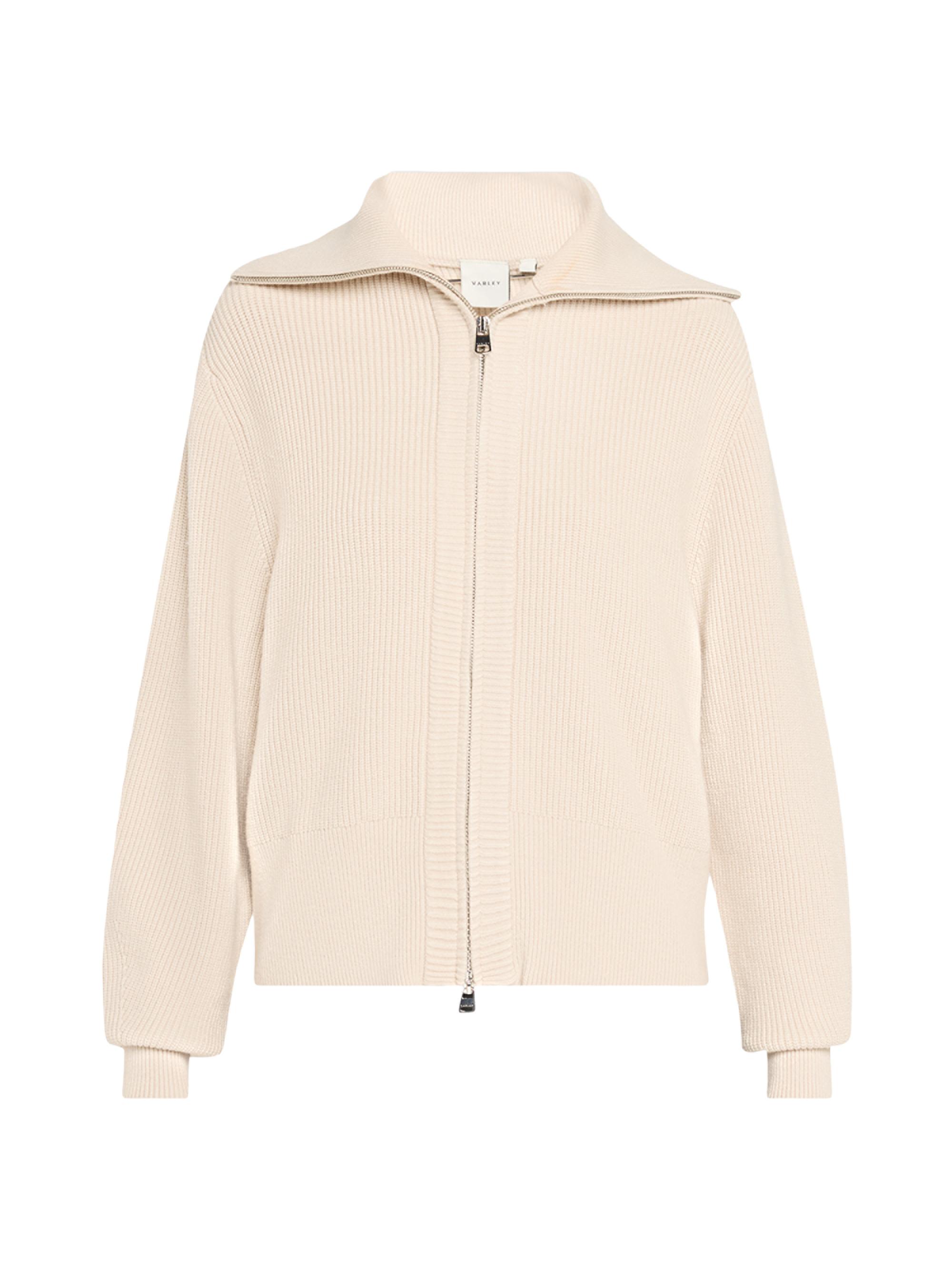 Varley Women's Enrico Knit Zip-Front Jacket - Silver Bird