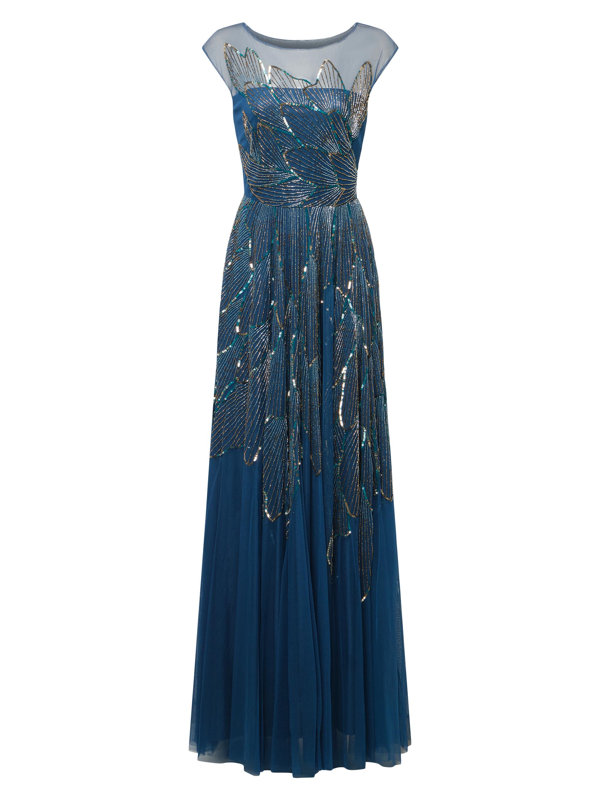 Theia Ava Beaded Cap-Sleeve Gown | Saks Fifth Avenue