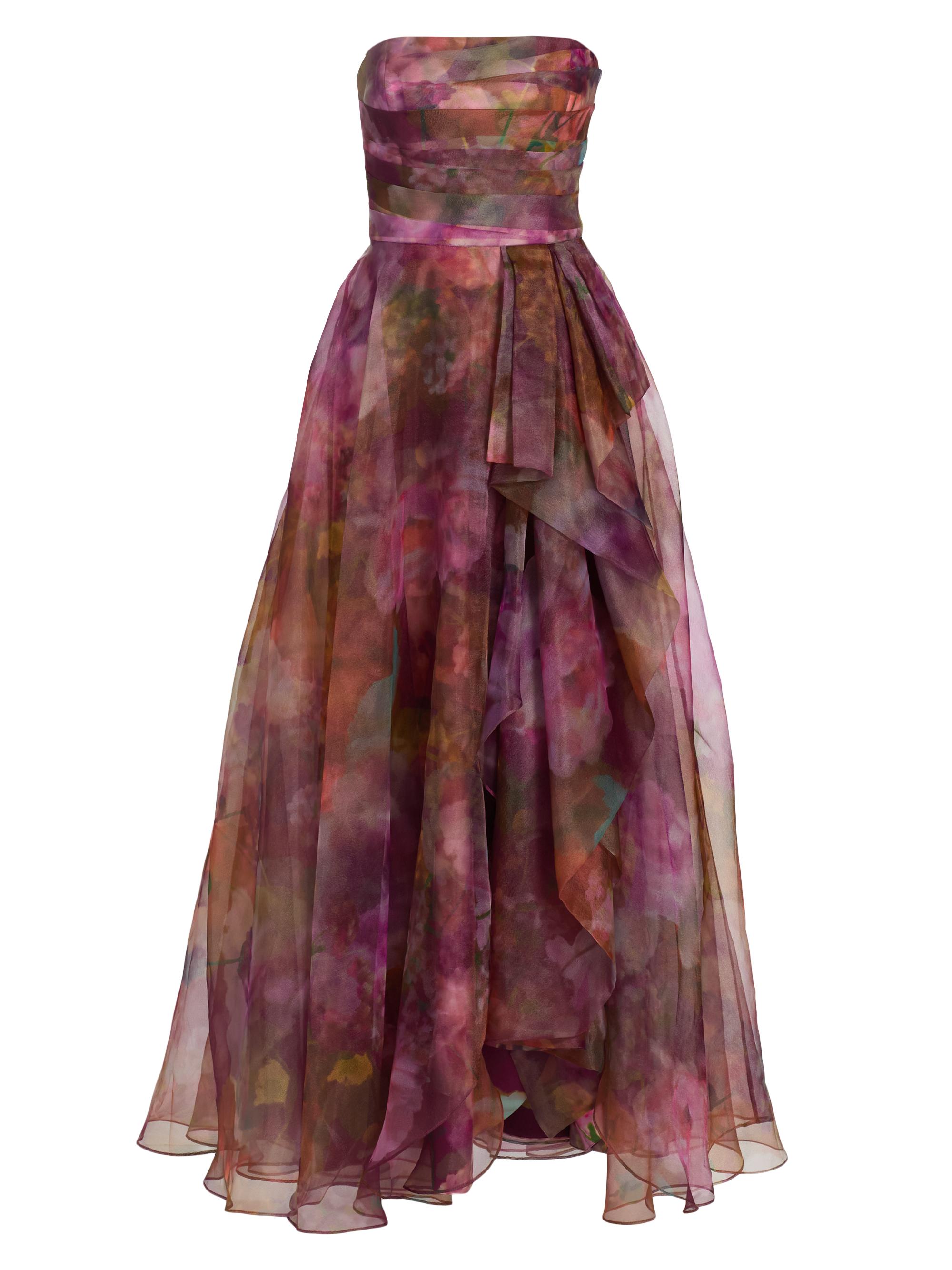 Floria Organza Strapless Gown