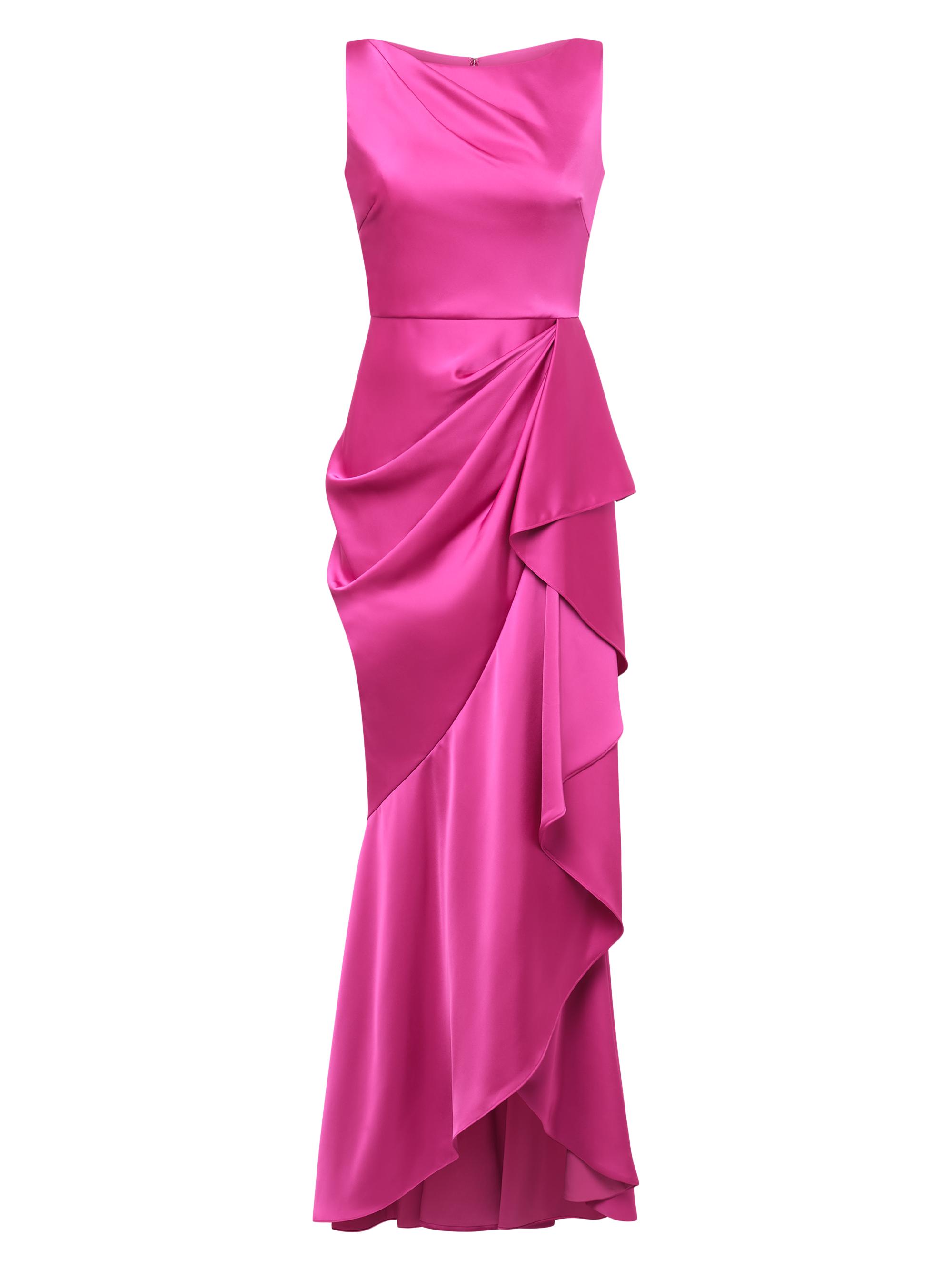 Theia Women's Harper Satin Draped Gown - Shadow Rose