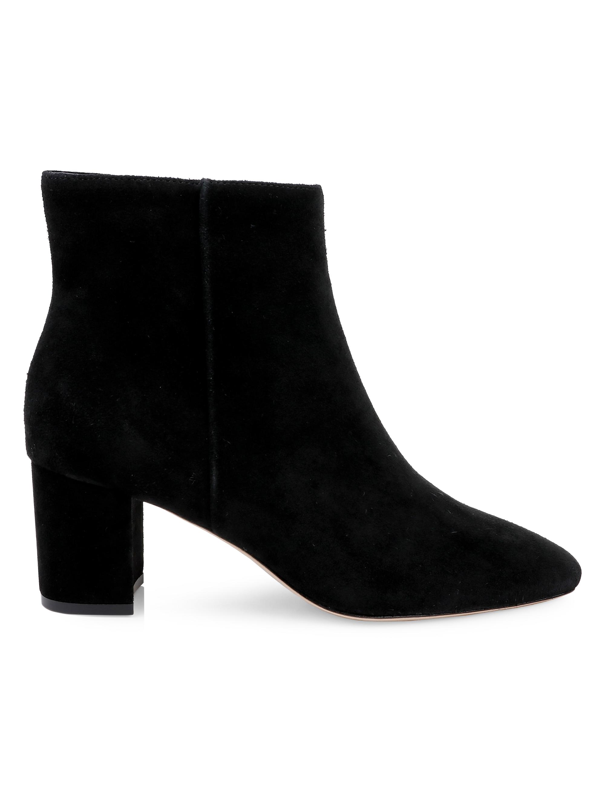 L'AGENCE Women's Melanie 65MM Suede Ankle Booties - Black Suede