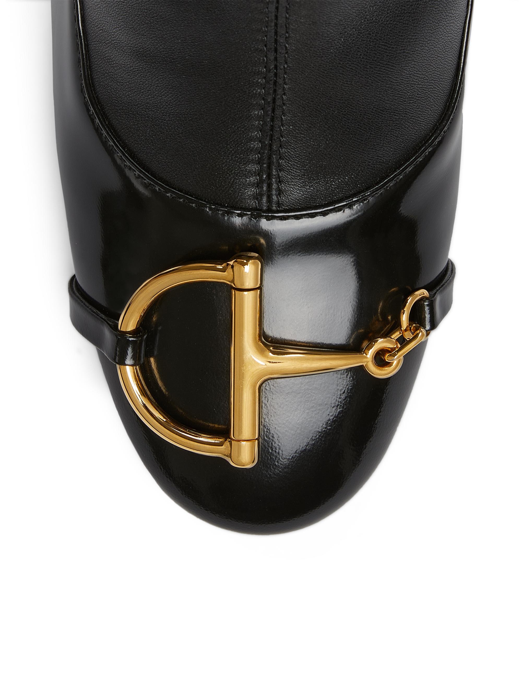 Gucci Alfa Horsebit Leather Ankle Boots | Saks Fifth Avenue display picture 2