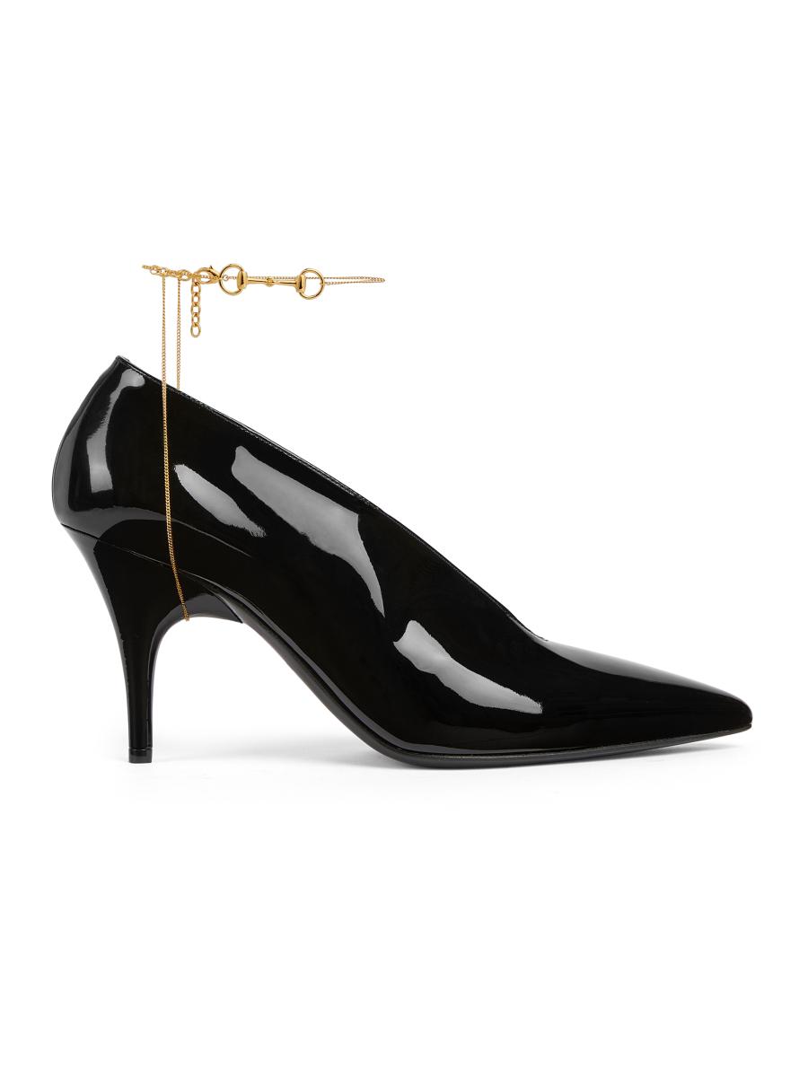 Gucci Women's Musa 85mm Patent Leather Pumps In Black