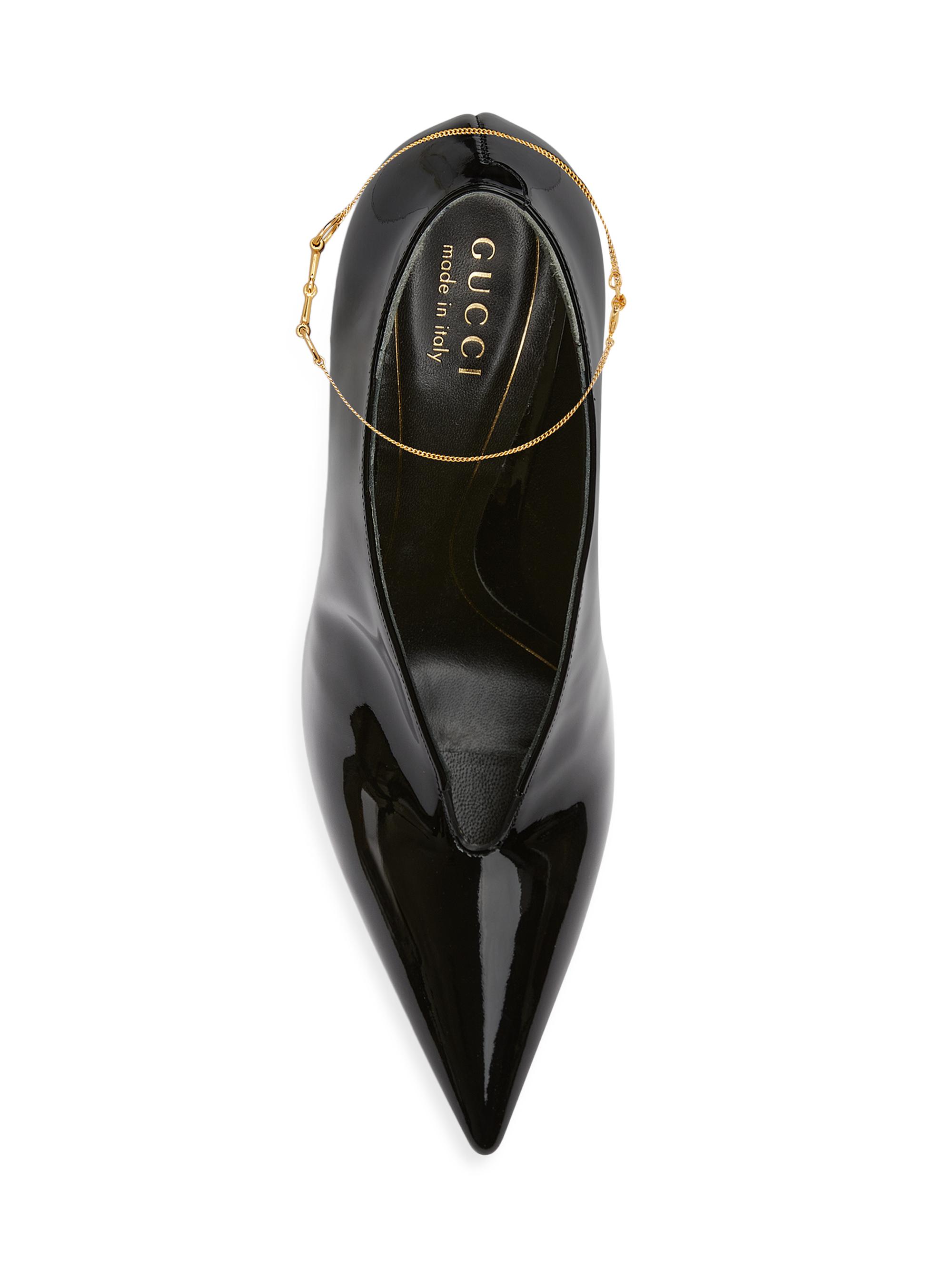 Gucci Musa 85MM Patent Leather Pumps | Saks Fifth Avenue