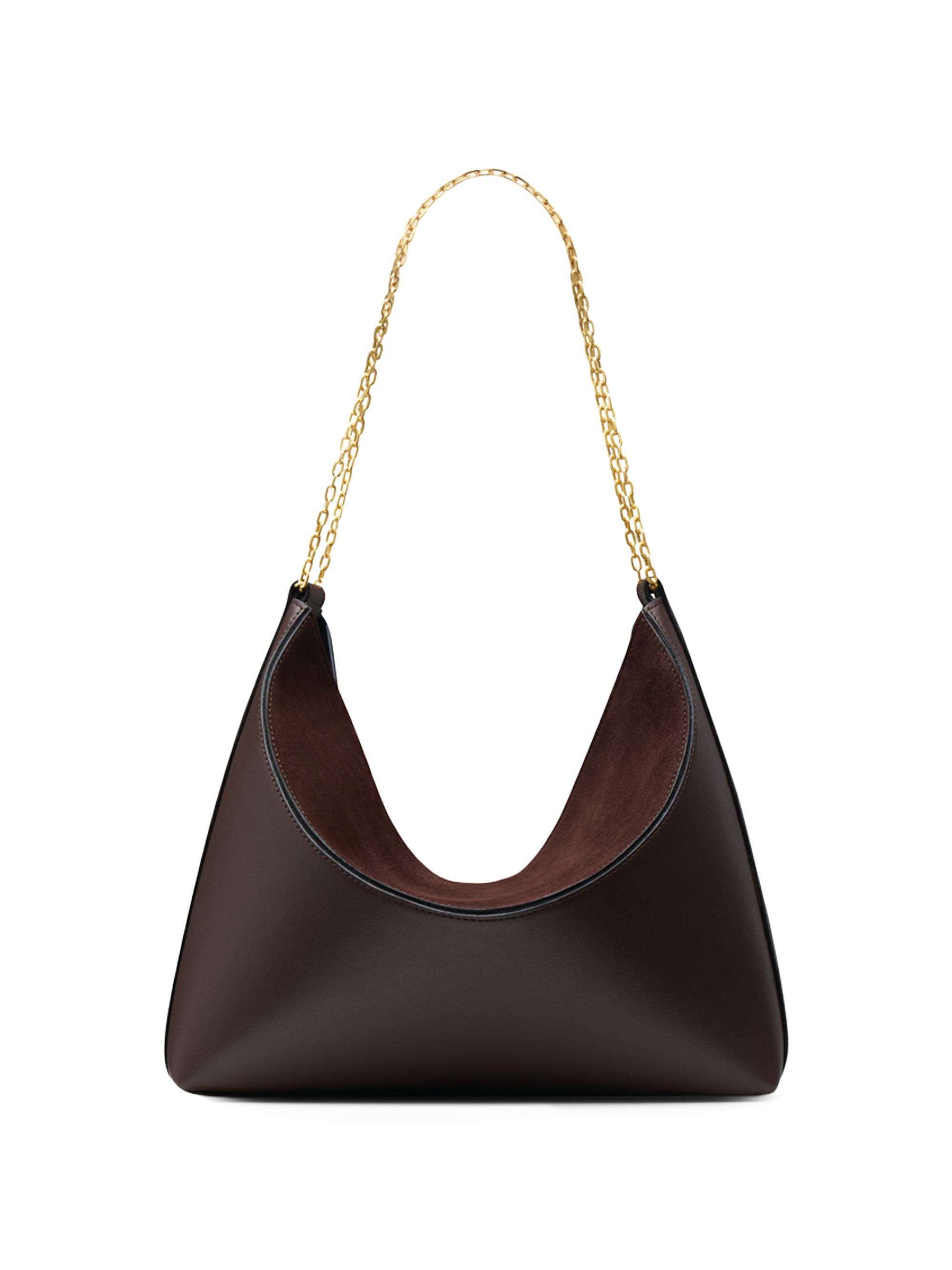 Neous Women's Modern Evening Pavo West Leather & Suede Bag - Dark Chocolate