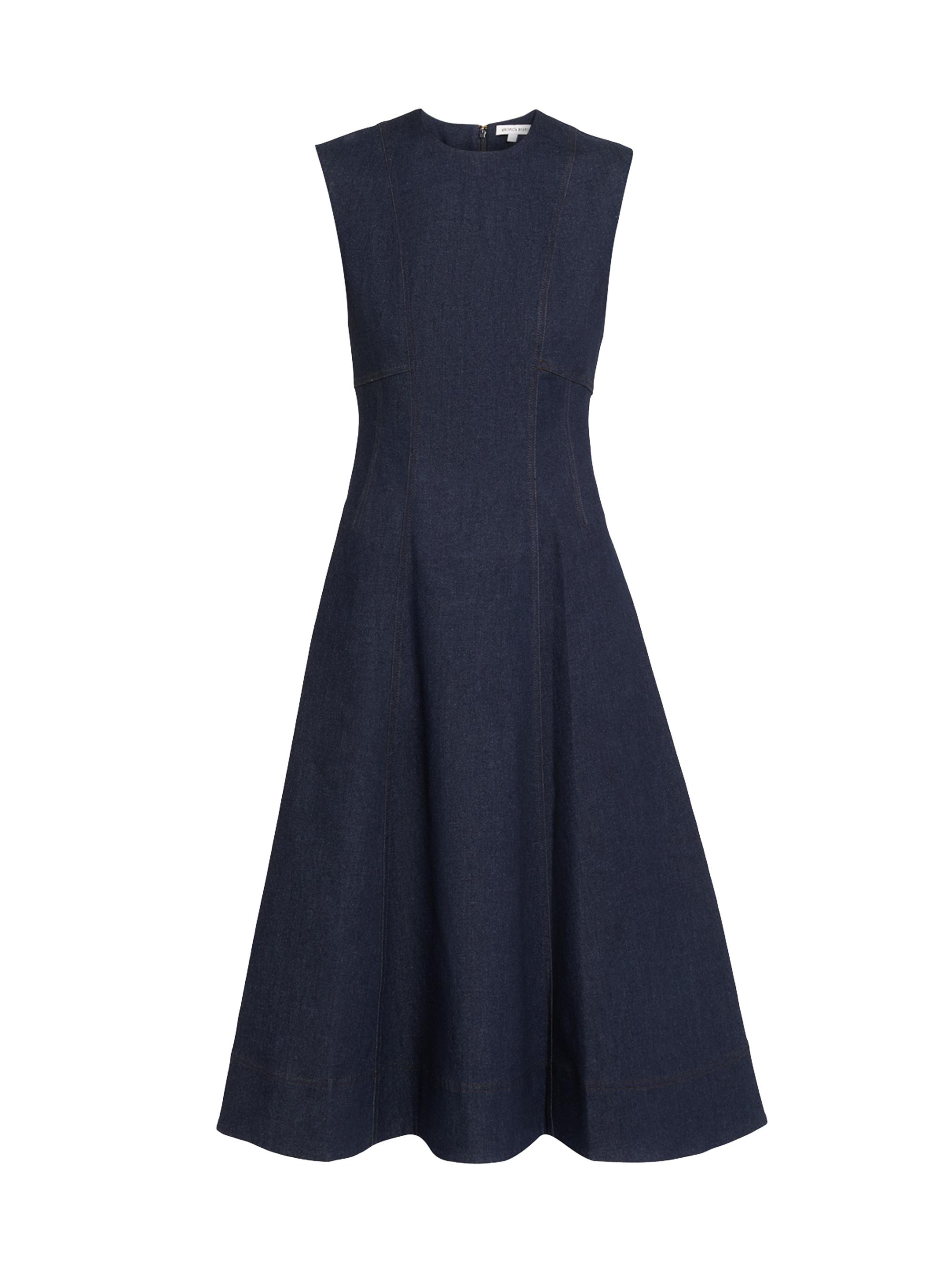 Veronica Beard Women's Dulce Stretch-Denim Midi-Dress - Dark Blue