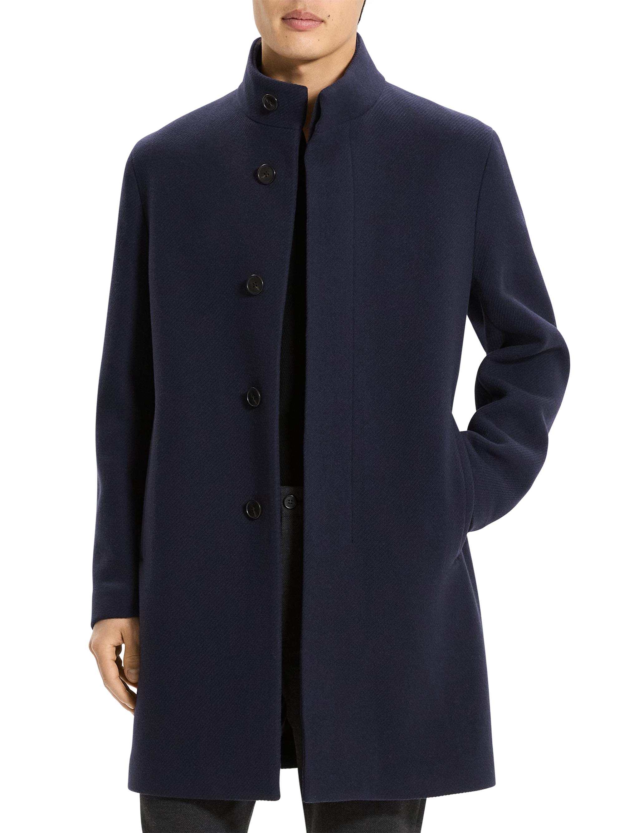 Theory Belvin Melton-Textured Wool-Blend Coat | Saks Fifth Avenue