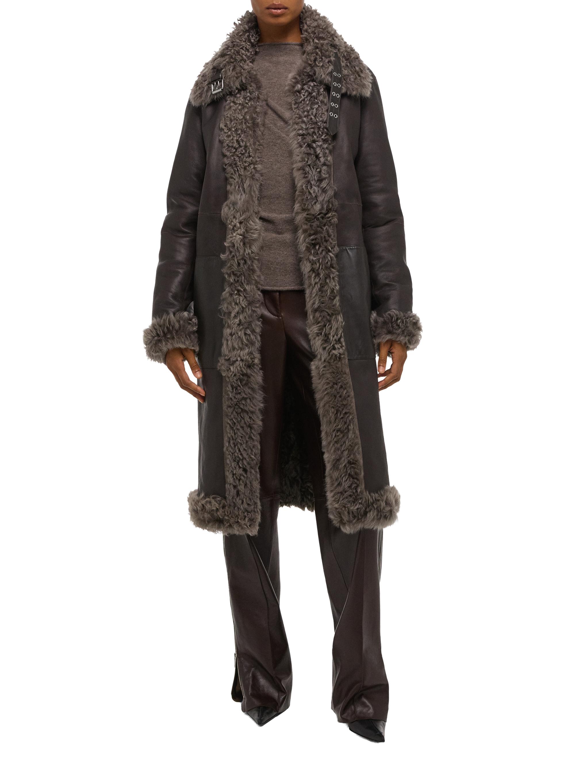 Helmut Lang Shearling-Leather Reversible Coat | Saks Fifth Avenue