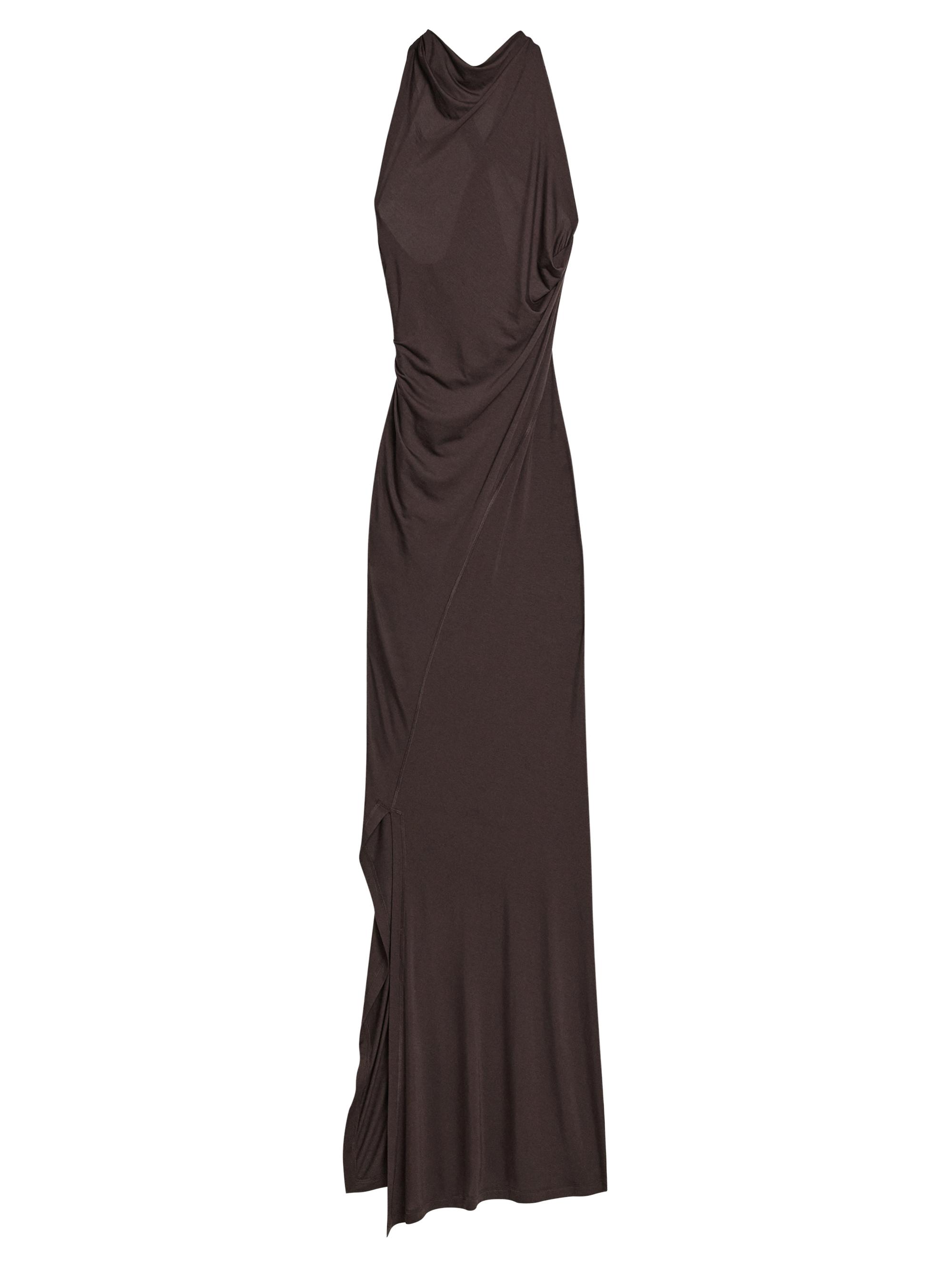 Helmut Lang Women's Wind Draped Maxi Dress - Dark Roast