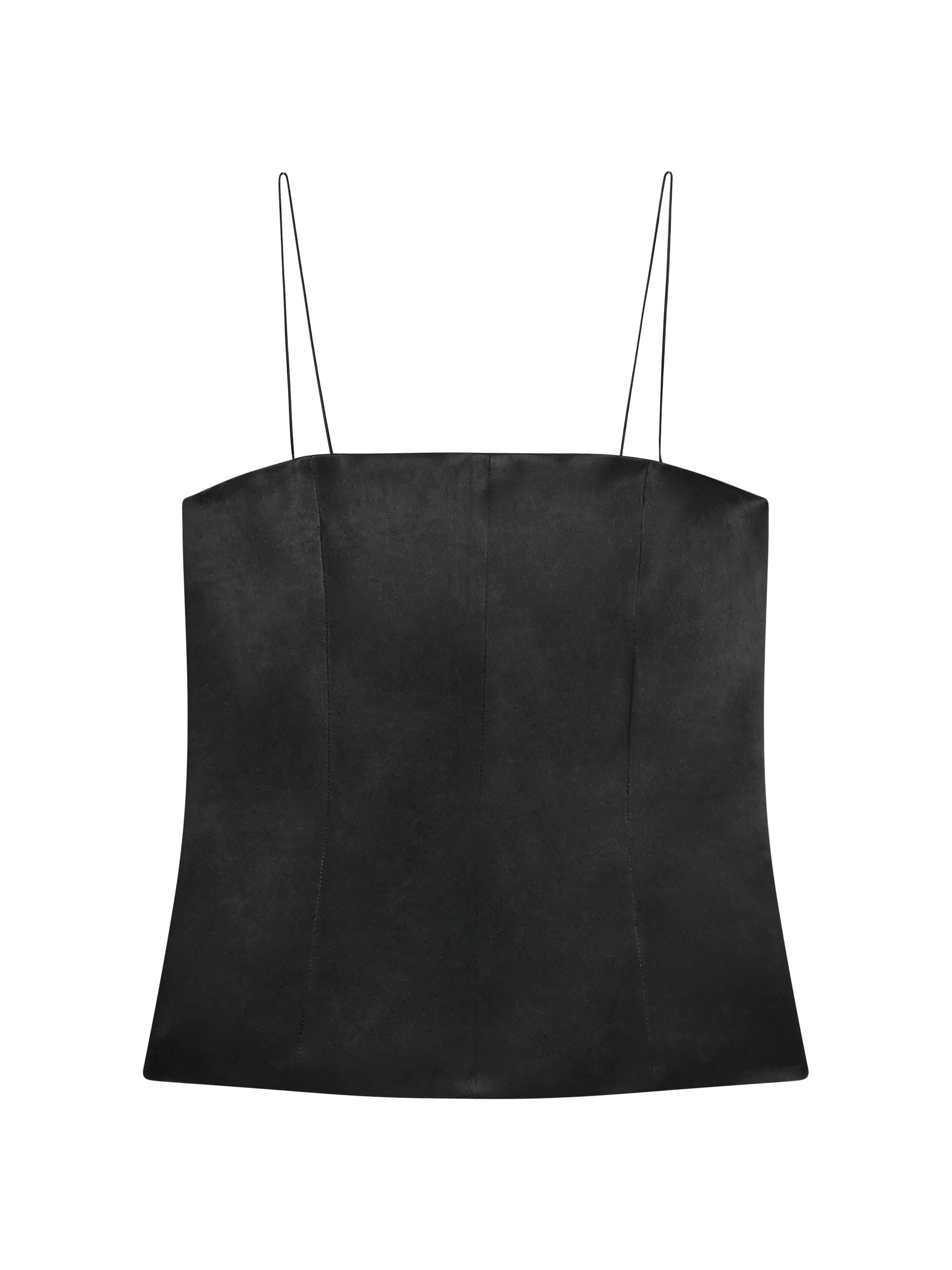 Helmut Lang Women's Minimal Satin Slip Top - Black