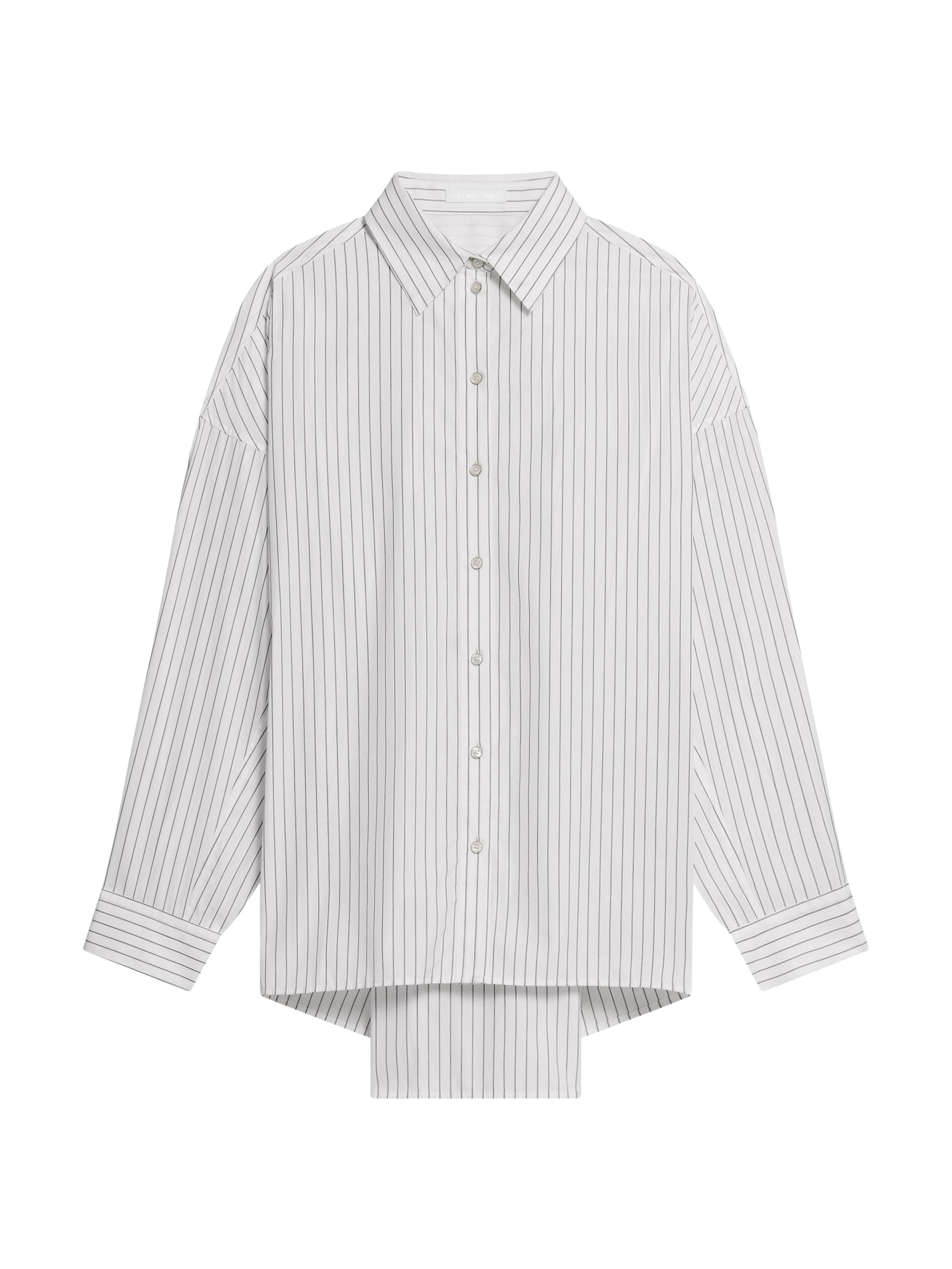 Helmut Lang Women's Striped Cinched-Back Shirt - White Navy