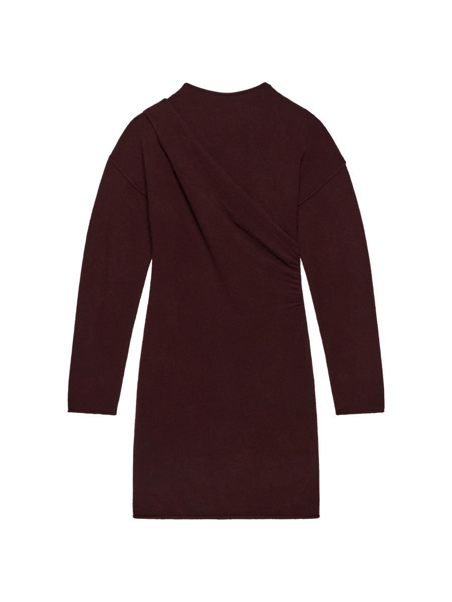 Helmut Lang Women's Plush Slouchy Minidress In Burgundy