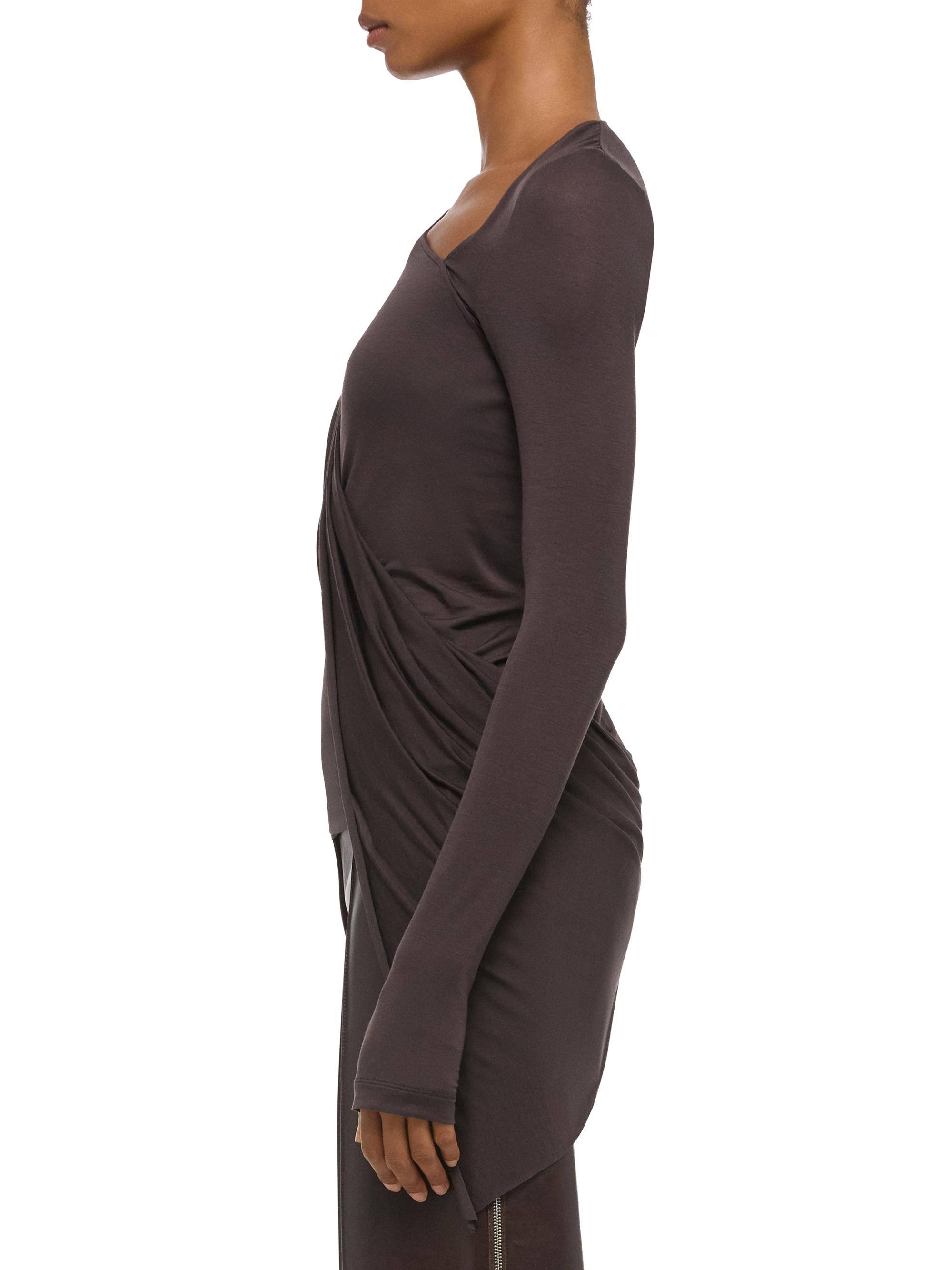 Helmut Lang Draped Asymmetric Long-Sleeve Top | Saks Fifth Avenue