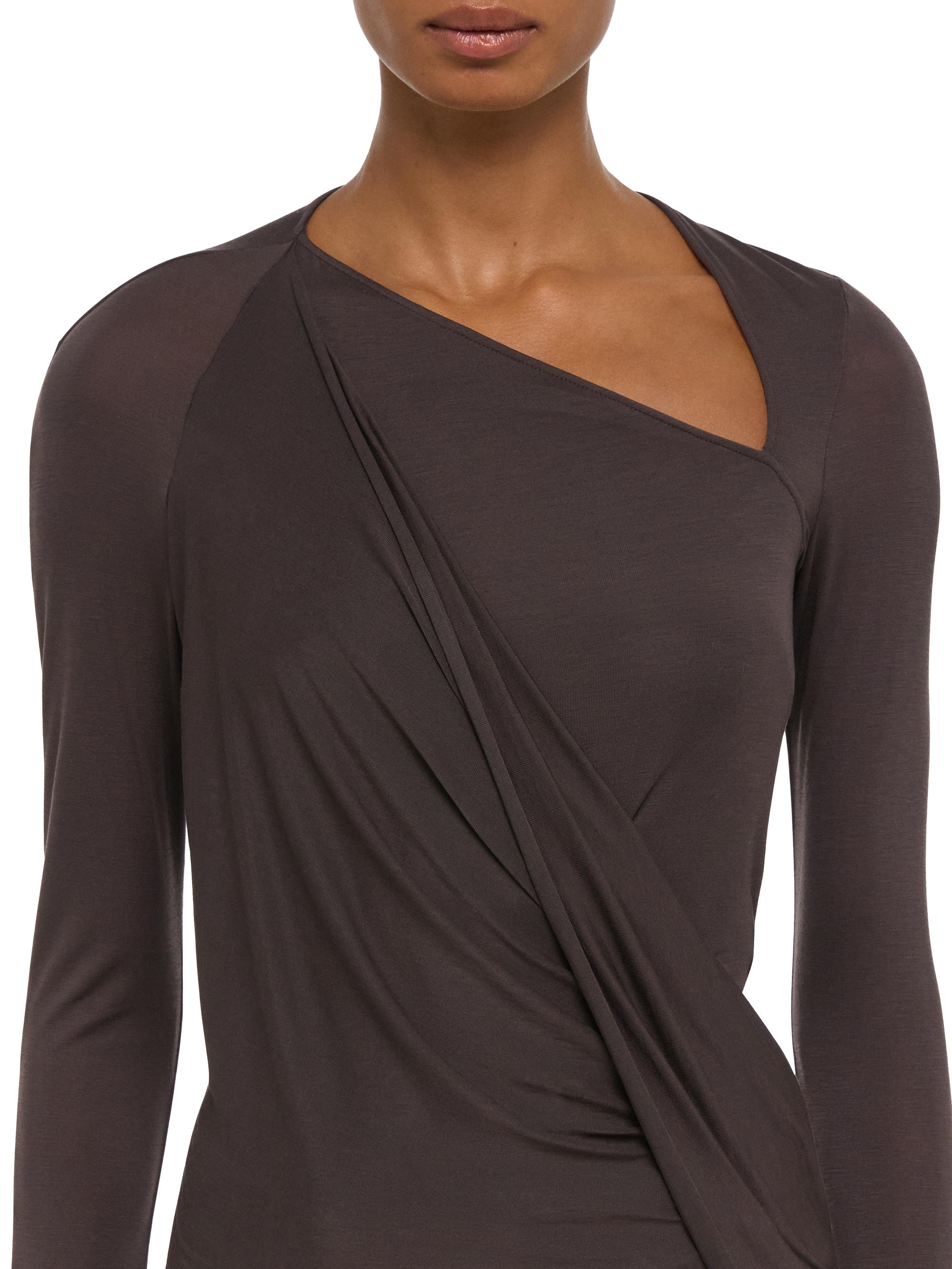 Helmut Lang Draped Asymmetric Long-Sleeve Top | Saks Fifth Avenue