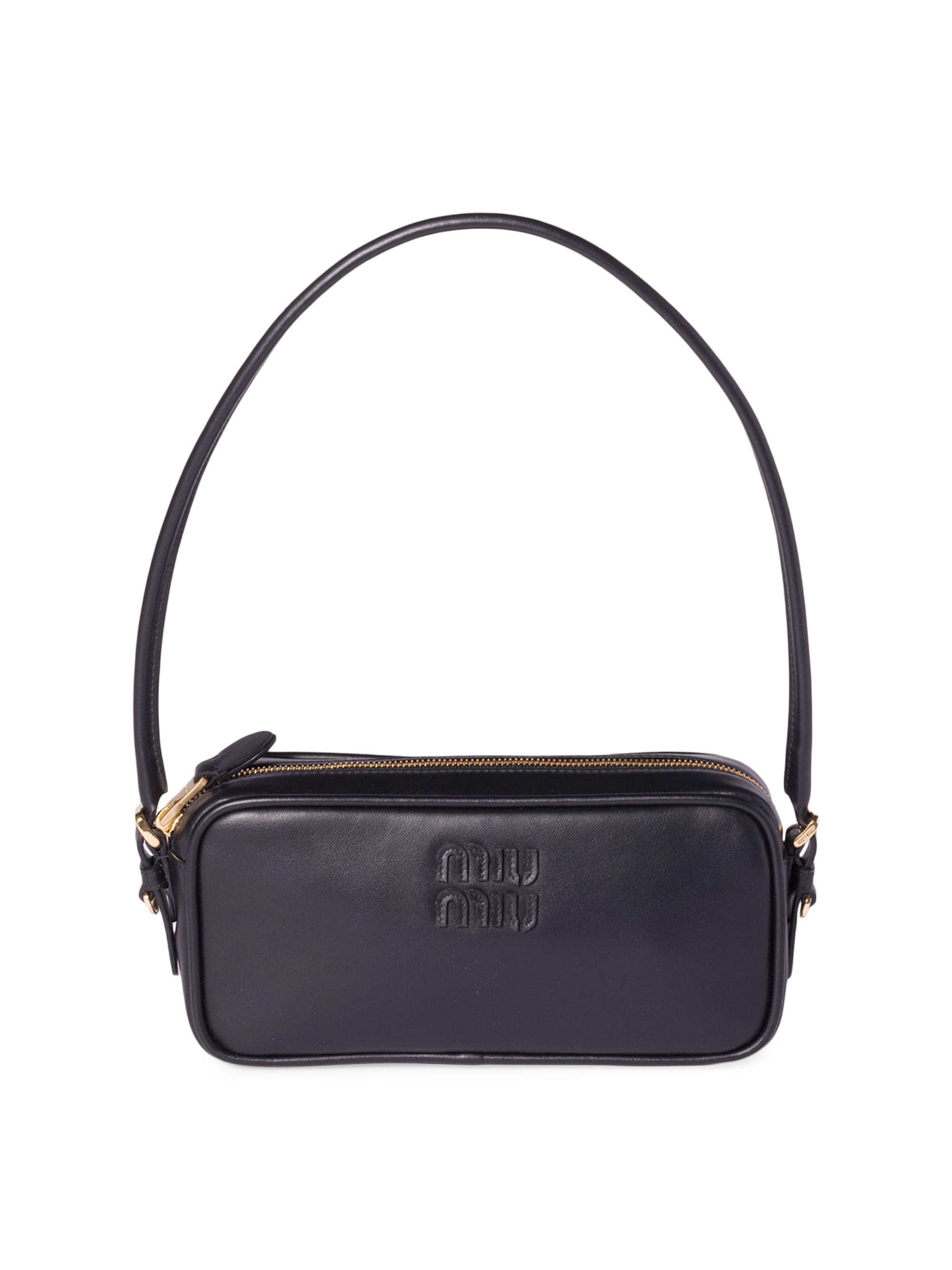ミュウミュウ　Nappa leather pouch Miu Miu Nappa Leather Pouch | Saks Fifth Avenue