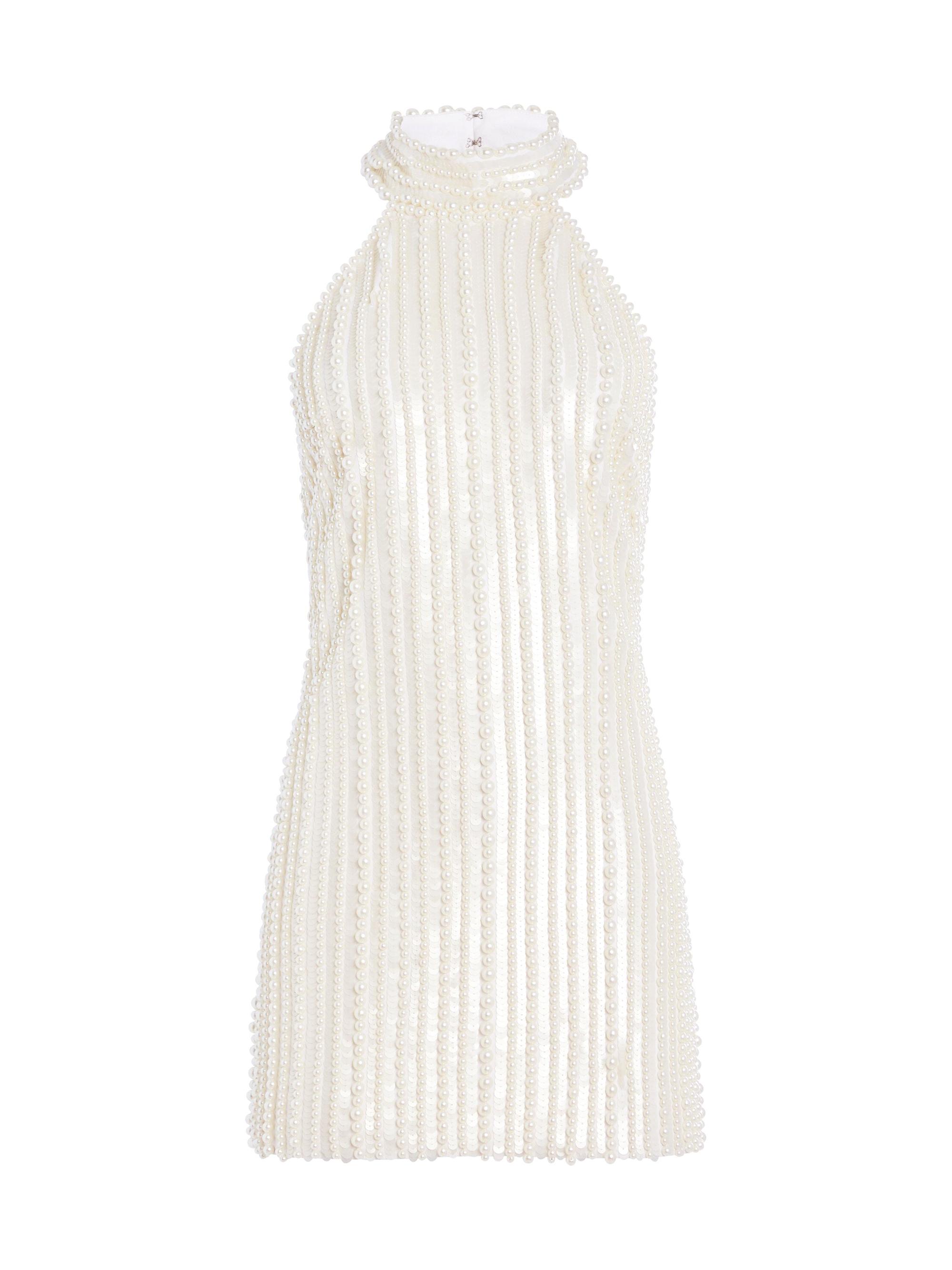 Retrofête Women's Yaeko Embellished Dress - White