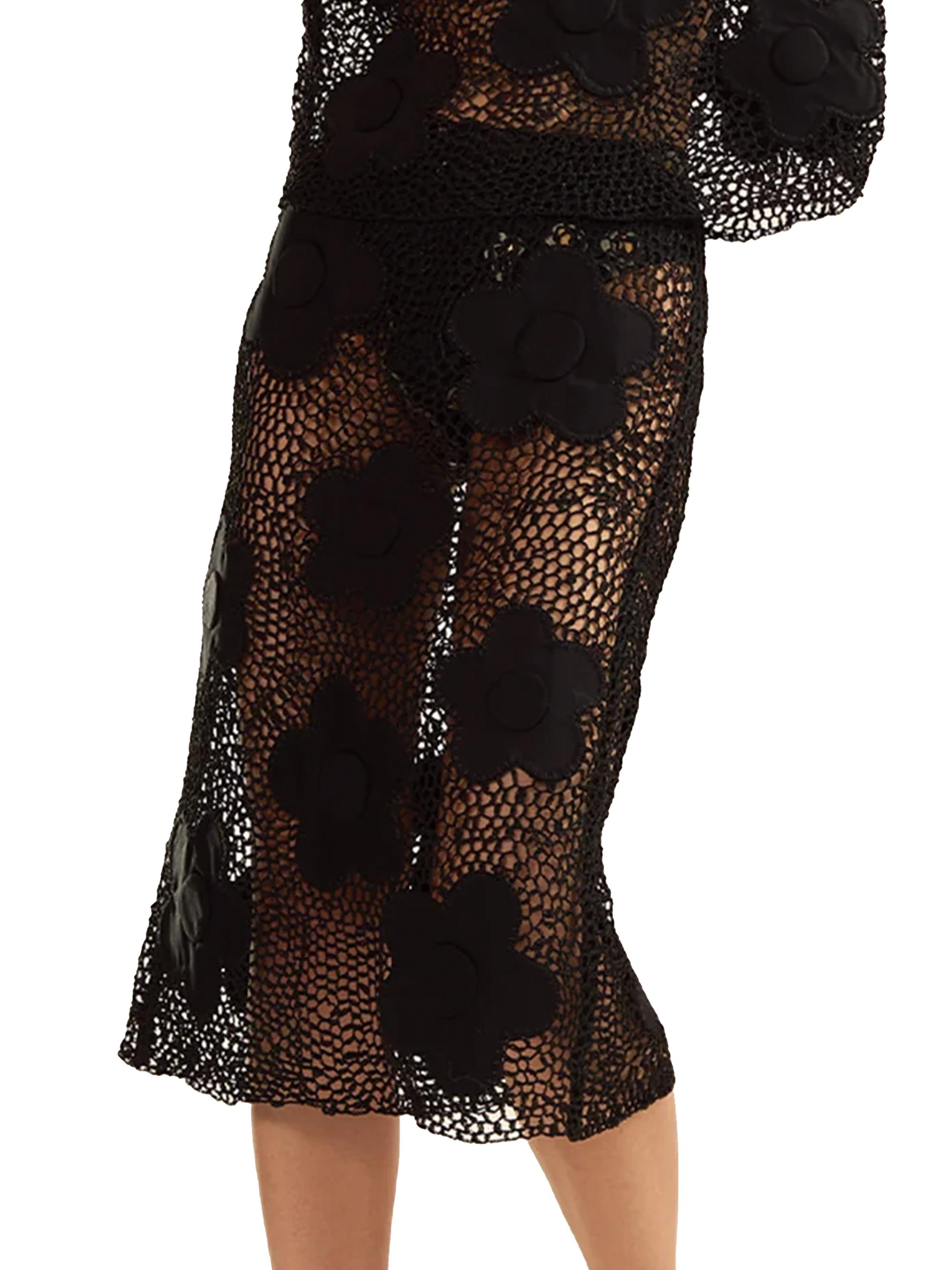 Cynthia Rowley Women's Ibiza Crochet Skirt - Black