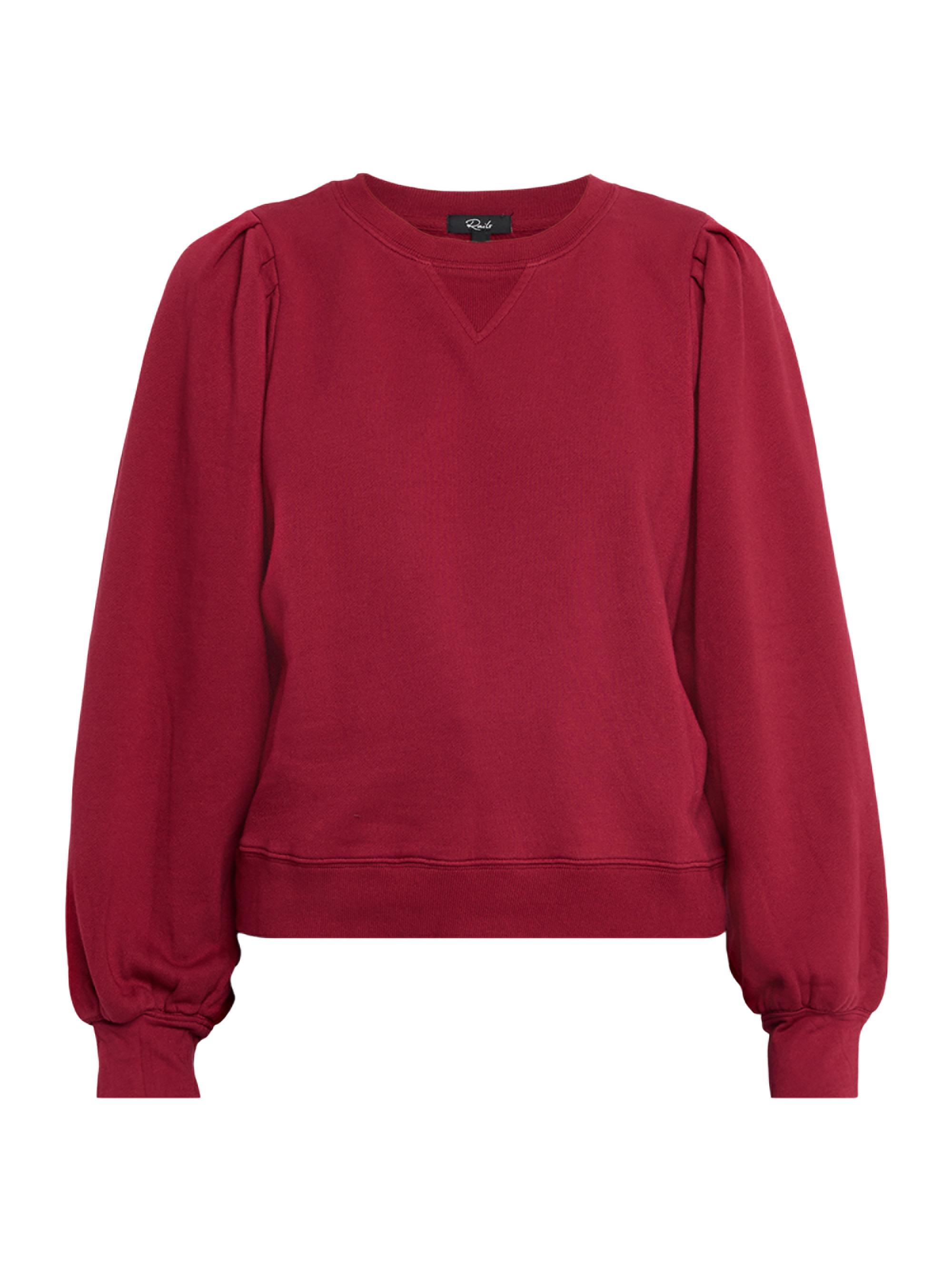 Rails Women's Tiffany Puff-Sleeve Cotton Sweatshirt - Merlot