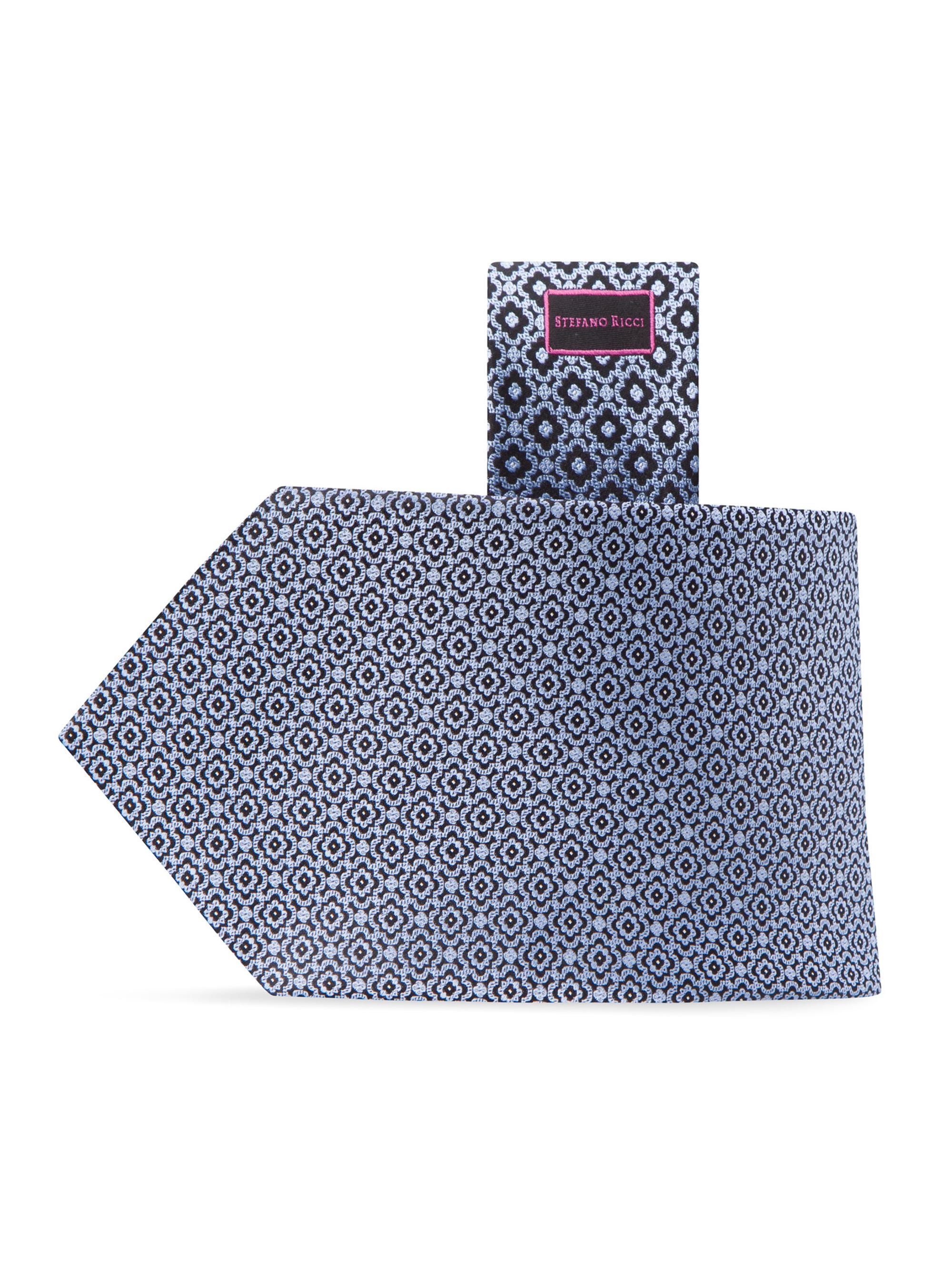 Stefano Ricci Men's Luxury Tie - Dark Blue And Light Yellow