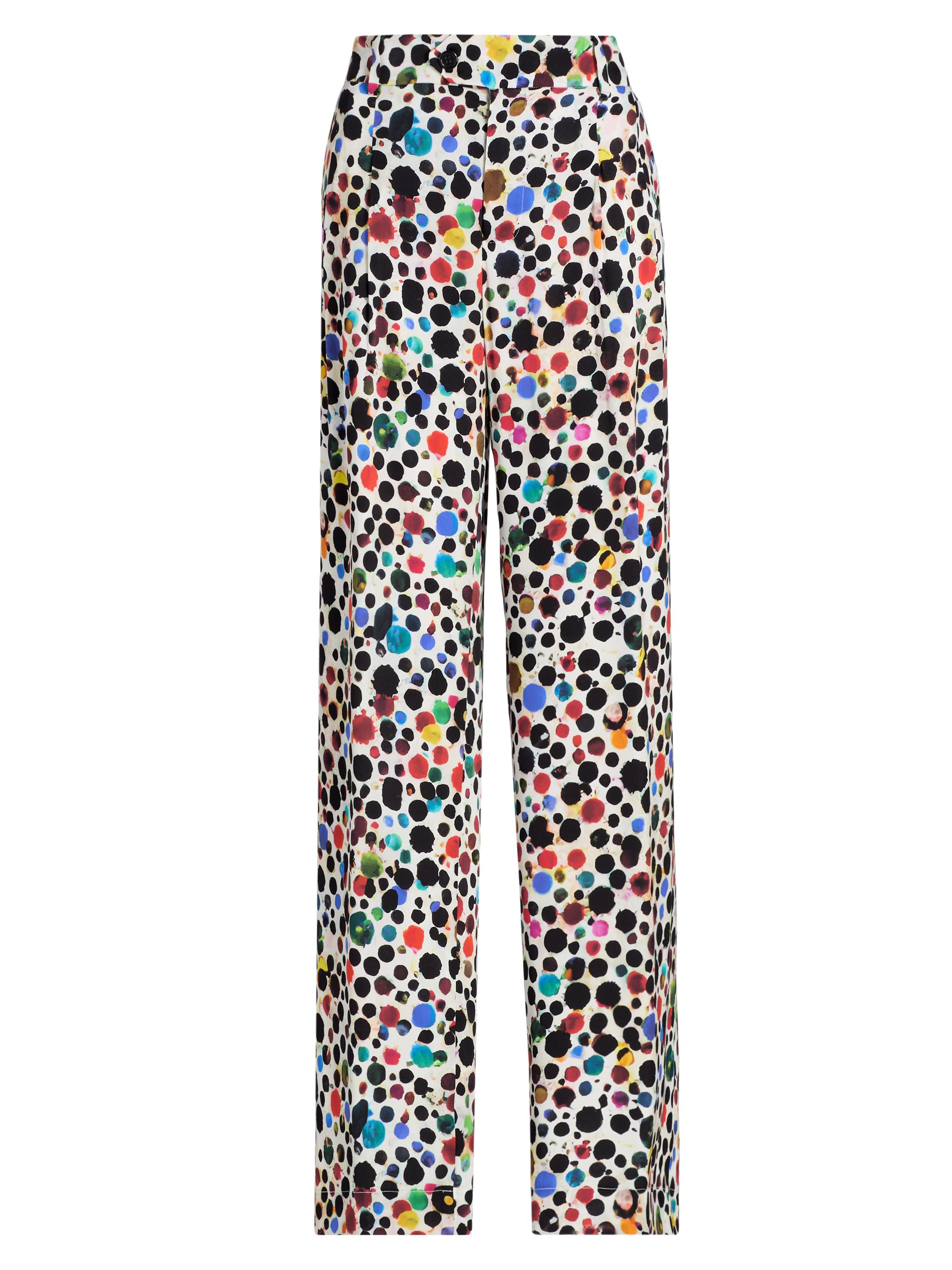 Libertine Women's Orpheus Silk-Blend Baggy Trousers - White Multi