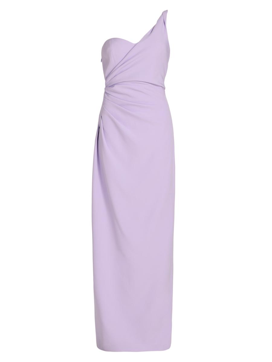 Bcbgmaxazria Women's Saphira Twist One-shoulder Gown In Purple