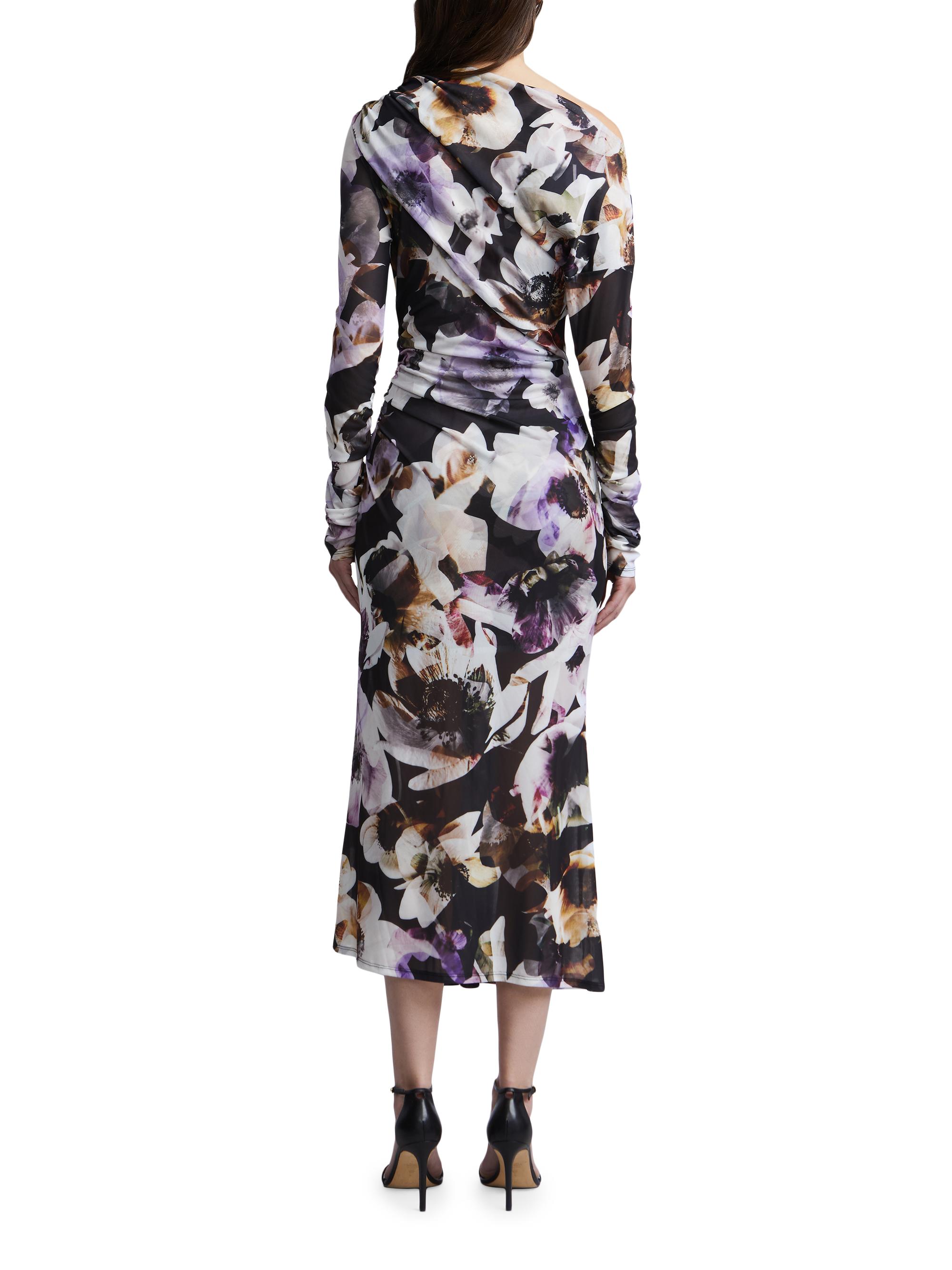 BCBGMAXAZRIA Women's Isla Floral Ruched Midi-Dress - Secret Garden Print | Thumbnail 5