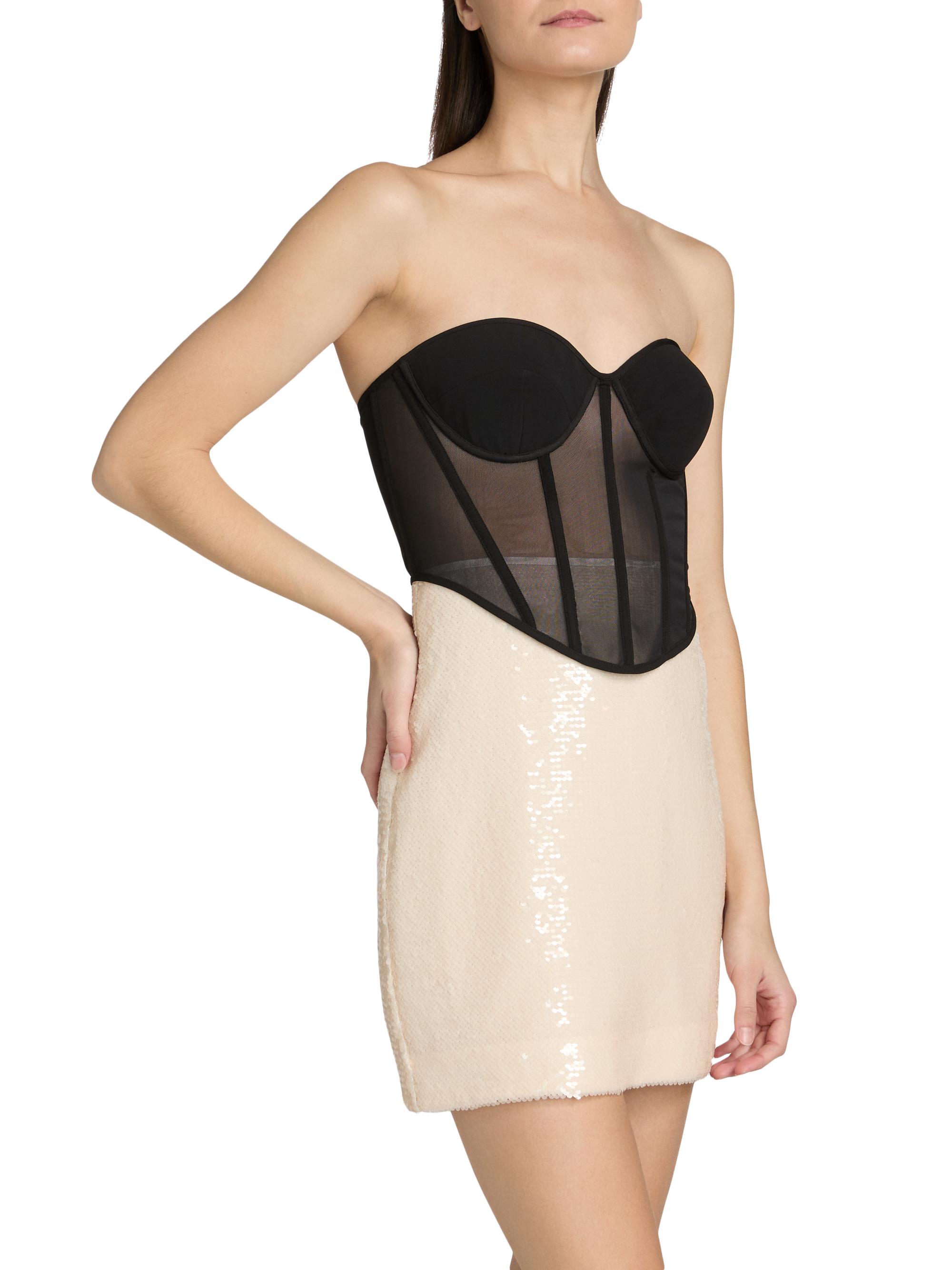 black sequin corset mini dress BABEYOND Art Deco Black & Gold Dress, Evening Gowns, Black / Gold, 10