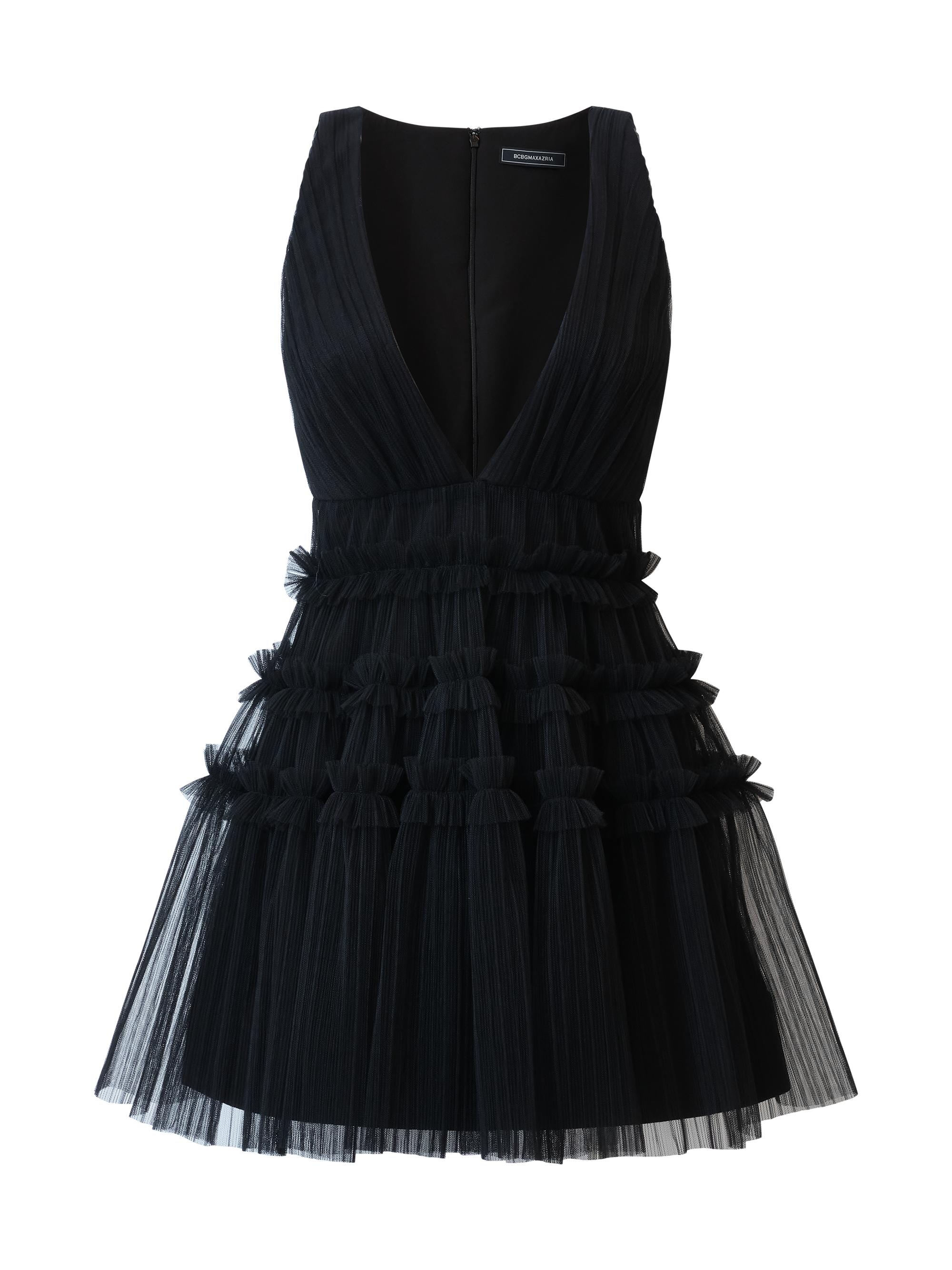 Bronx and Banco Rosalie Noir Appliqué Minidress | Saks Fifth Avenue