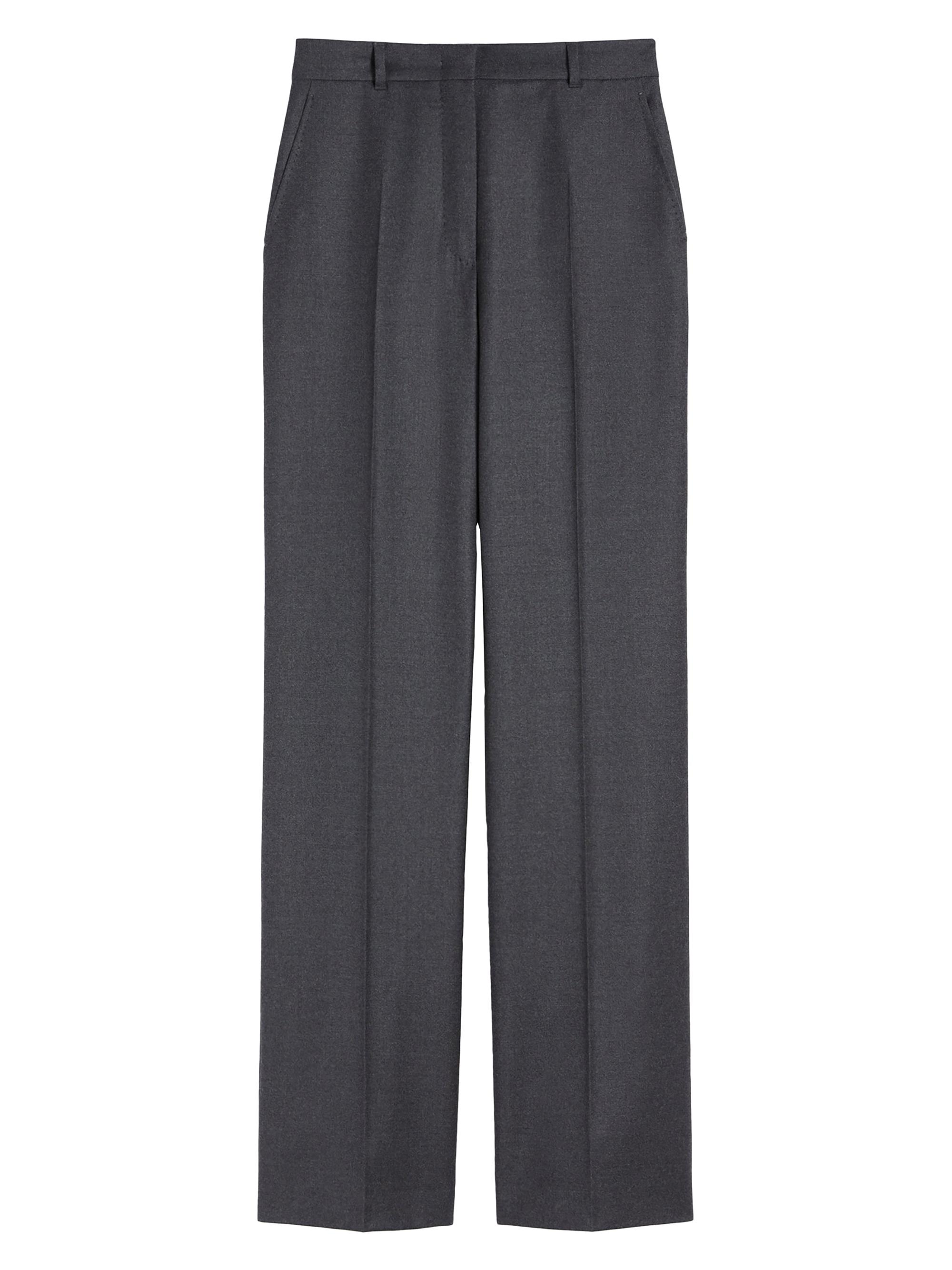 Max Mara Women's Stretch Flannel Trousers - Dark Grey Melange