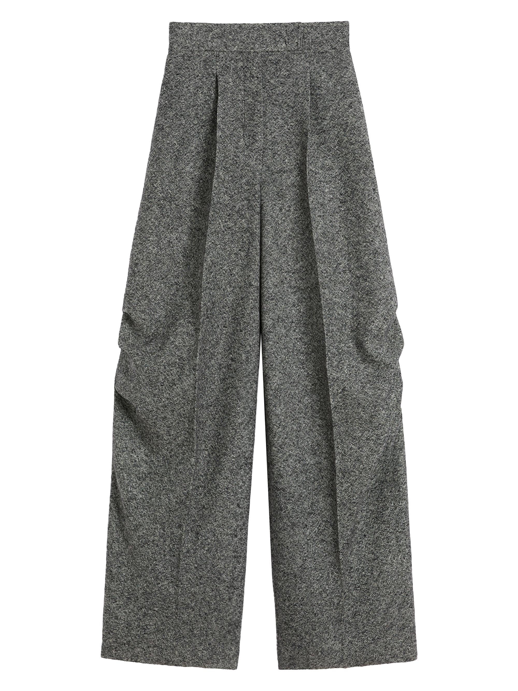Max Mara Women's Wool and Silk Tweed Trousers - Grey
