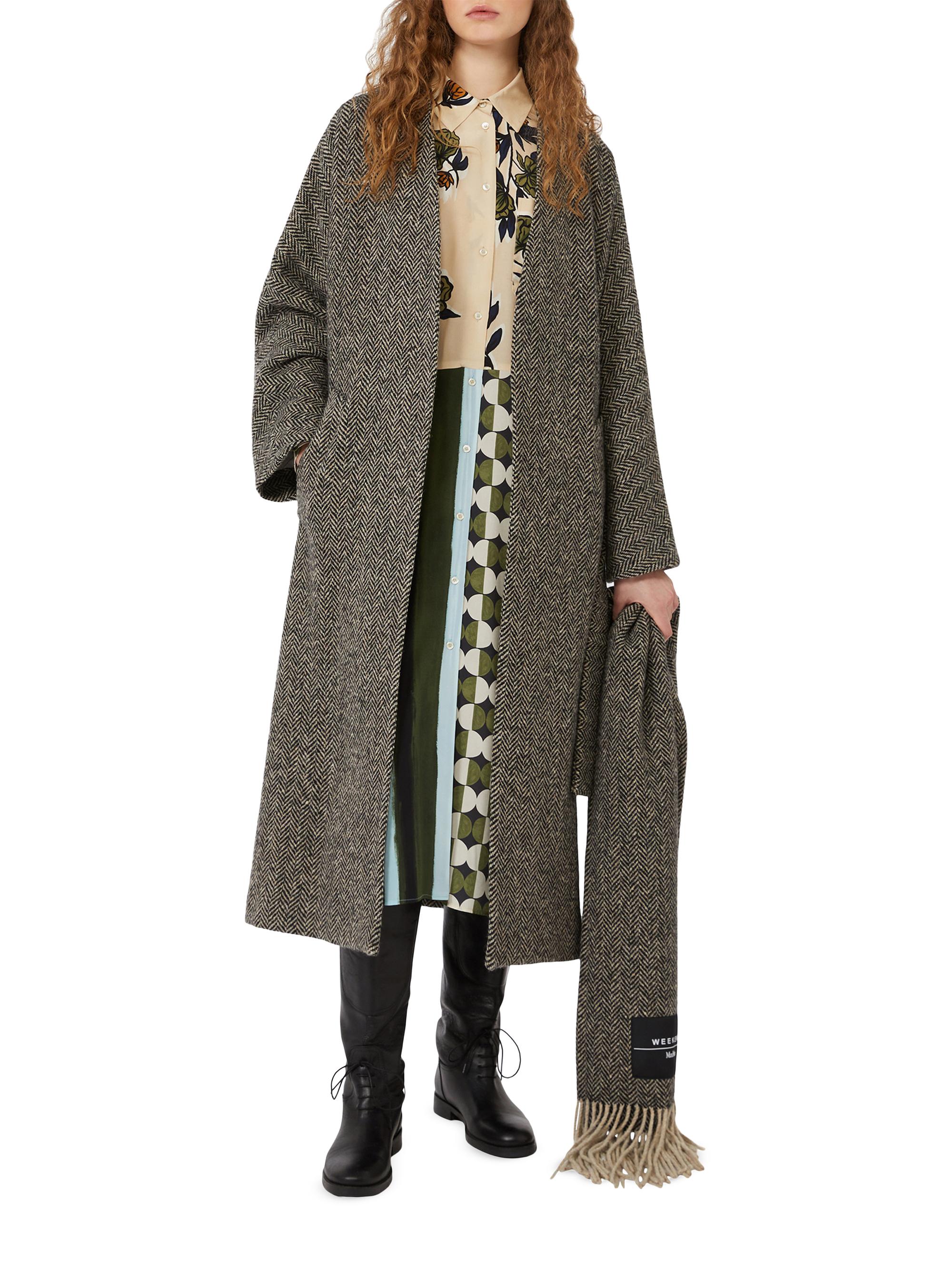 Weekend Max Mara Wool Tweed Wrap Coat | Saks Fifth Avenue