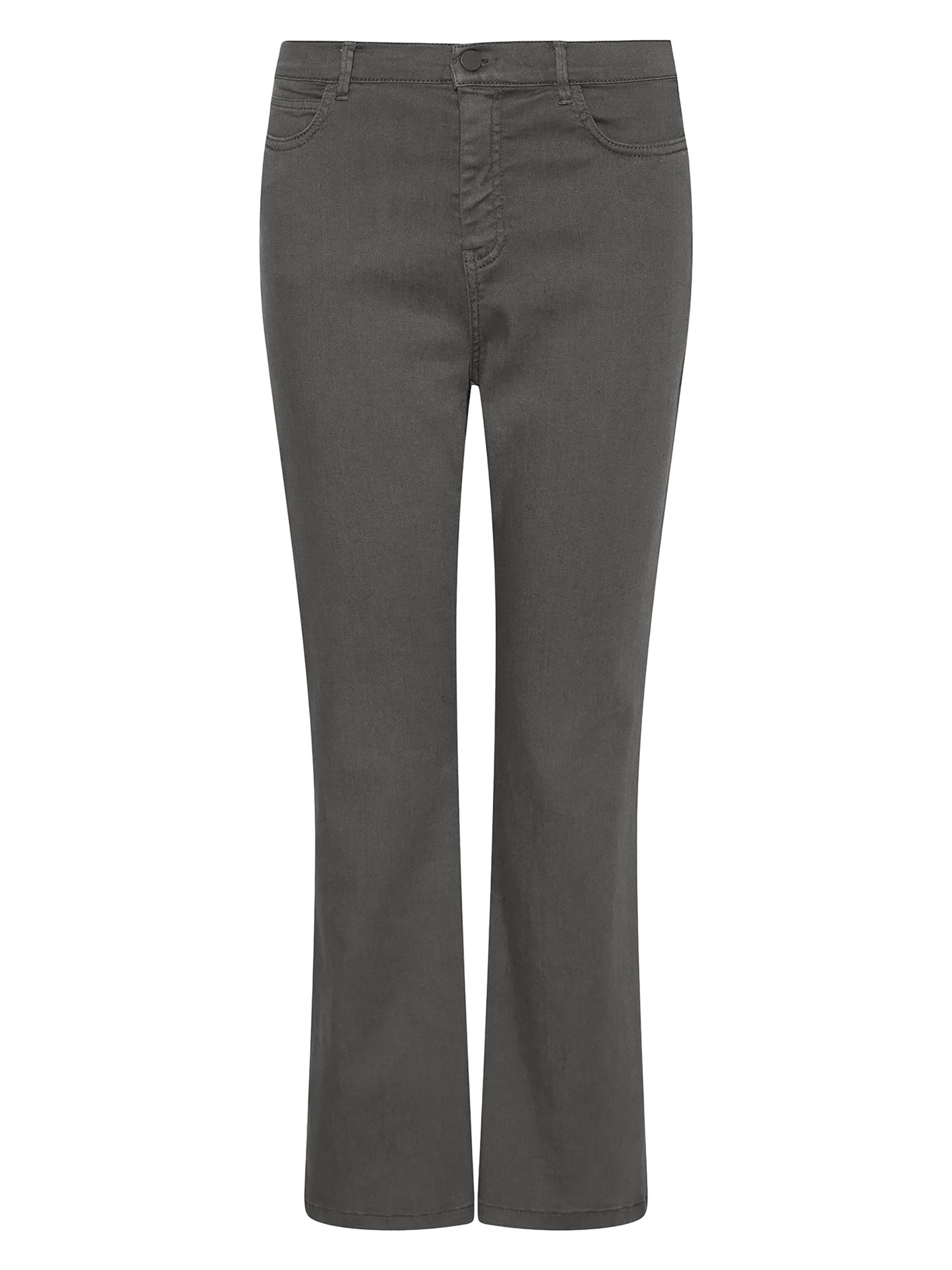 Marella Women's Flared Cropped Jeans - Olive Garment Dyed