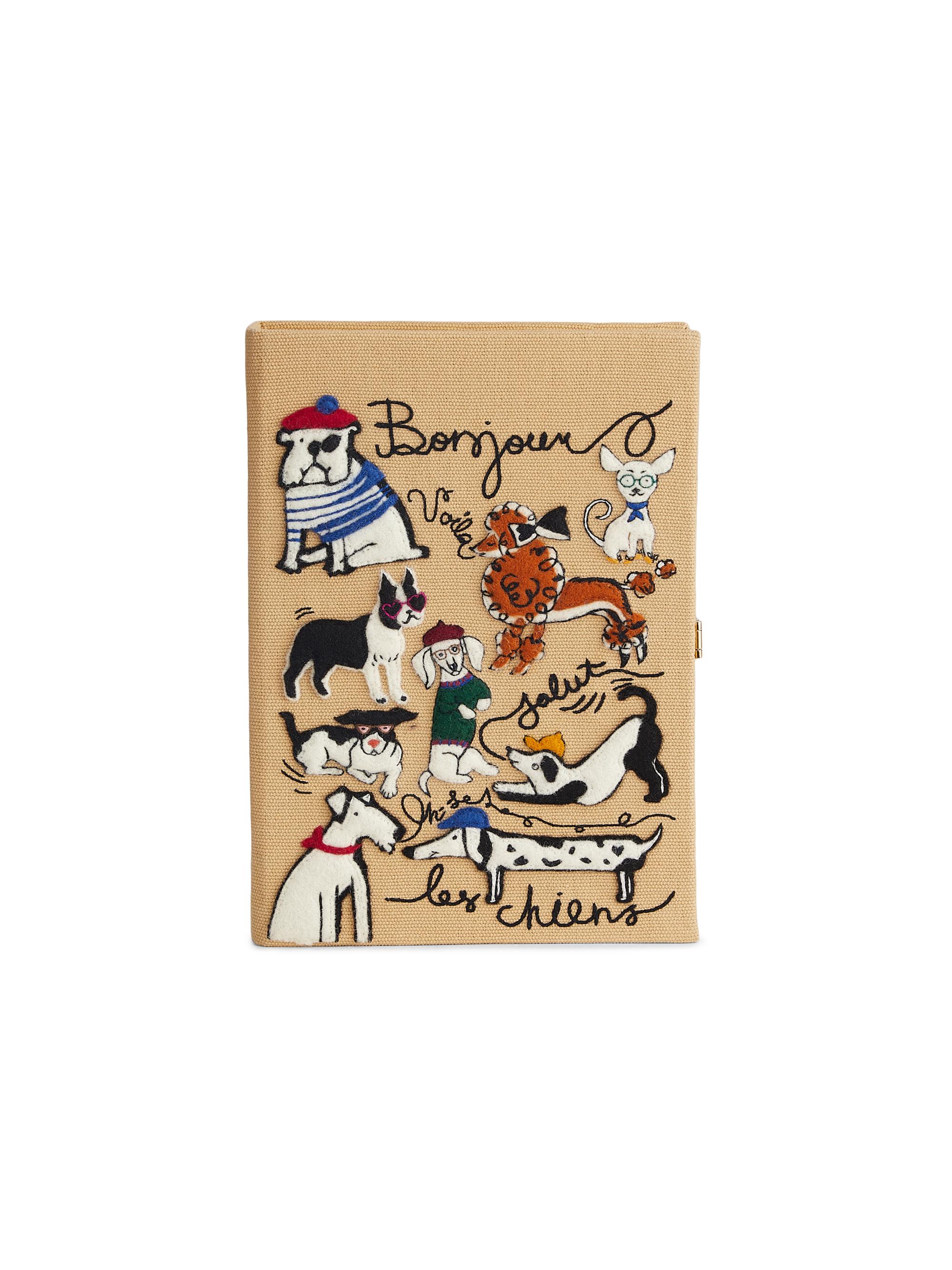 Olympia Le Tan Women's Bonjour Les Chiens Book Clutch - Latte