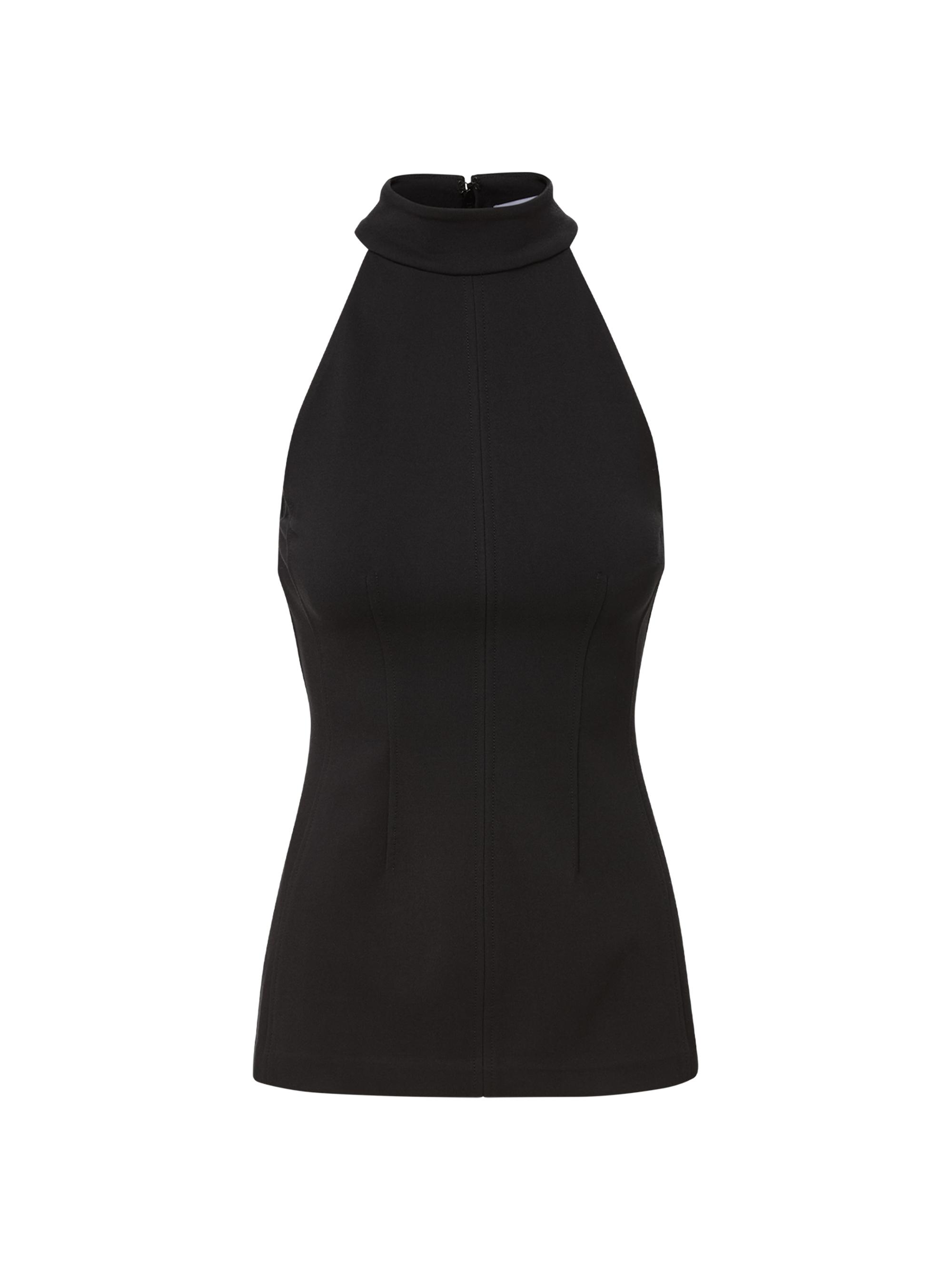 Veronica Beard Women's Johanne Halterneck Top - Black