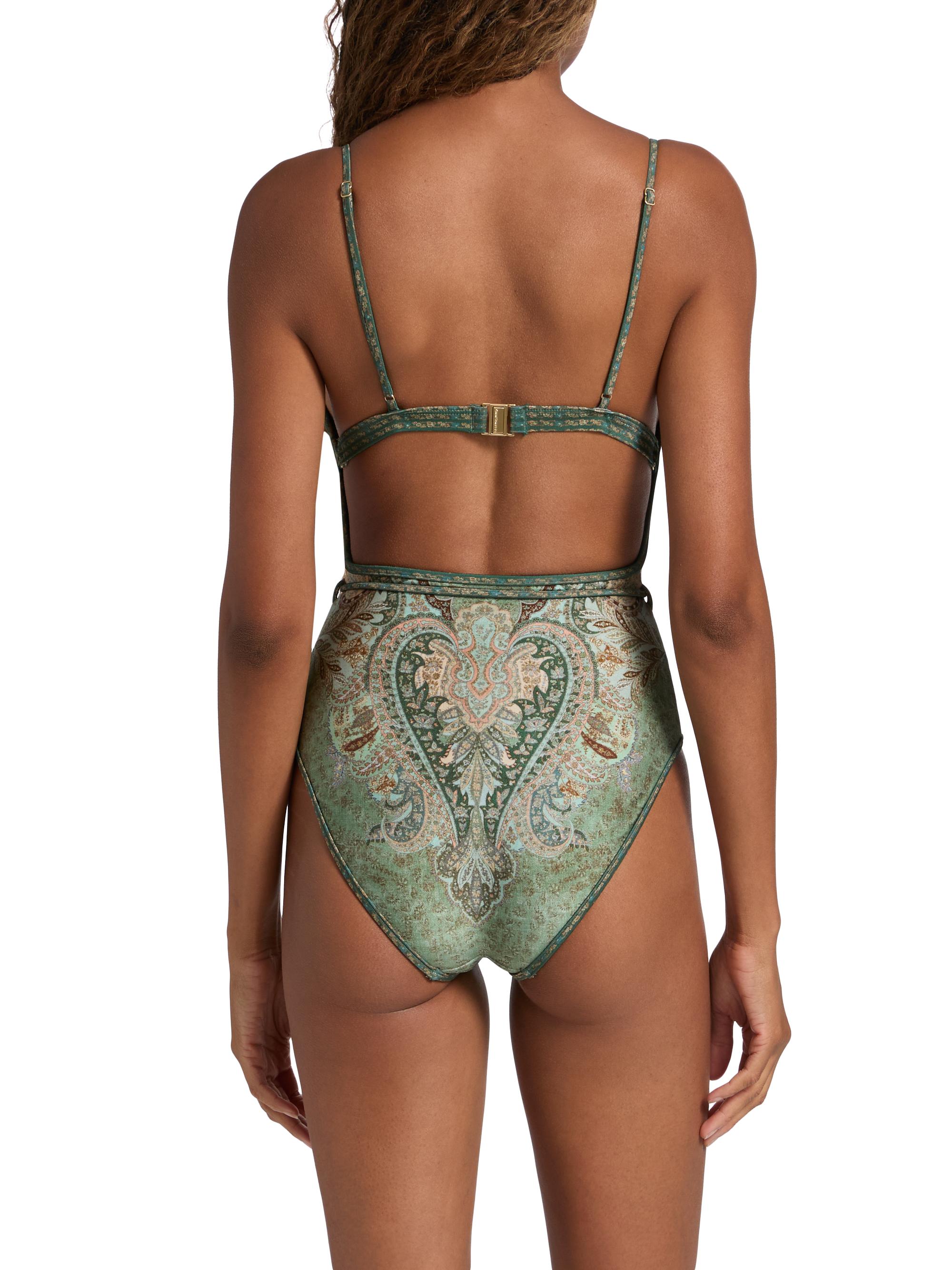 Wanderlust Paisley Tie-Waist One-Piece Swimsuit