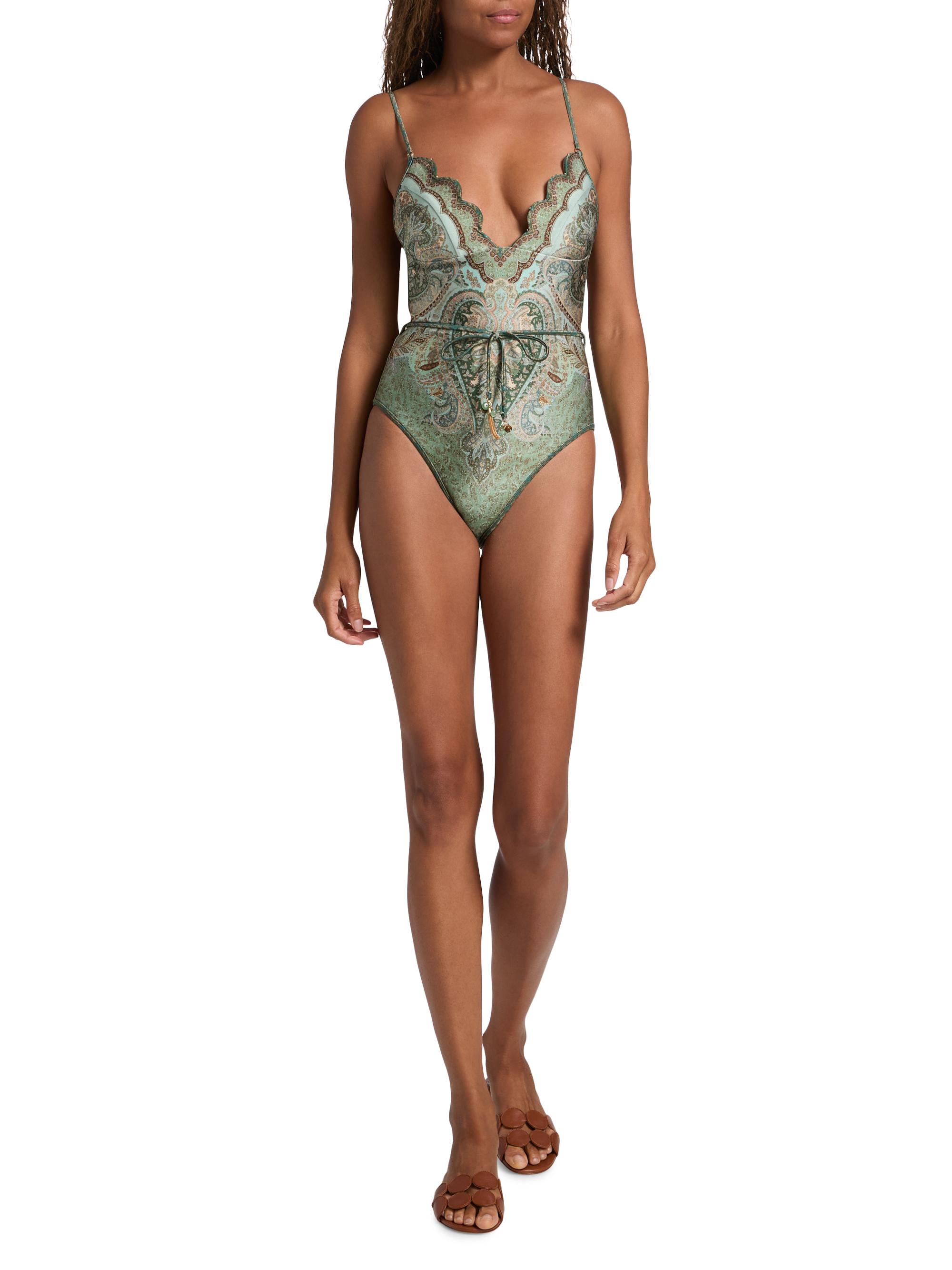 Wanderlust Paisley Tie-Waist One-Piece Swimsuit