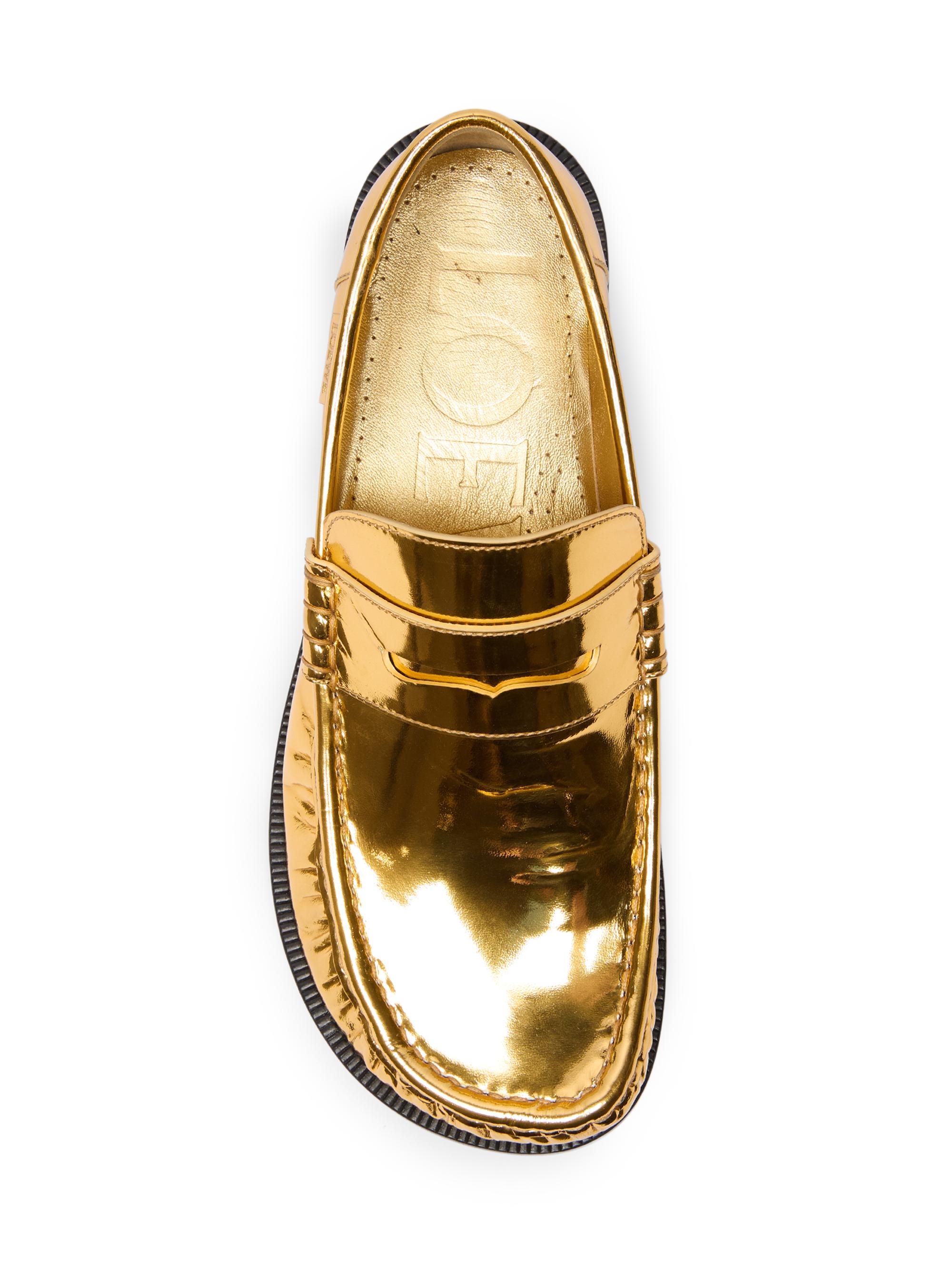 LOEWE Campo Metallic Leather Penny Loafers | Saks Fifth Avenue