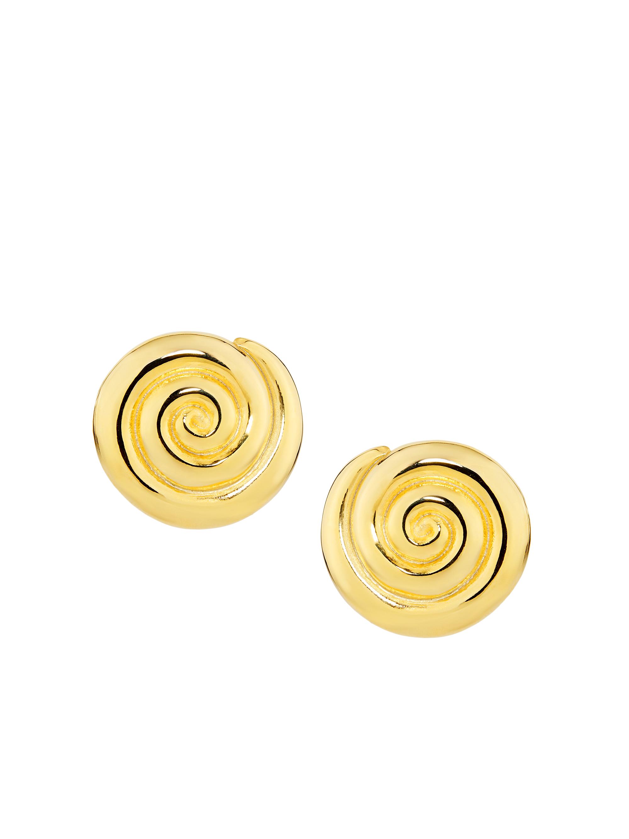 Kenneth Jay Lane Women's Swirl 22K-Gold-Plated Clip-On Earrings - Gold